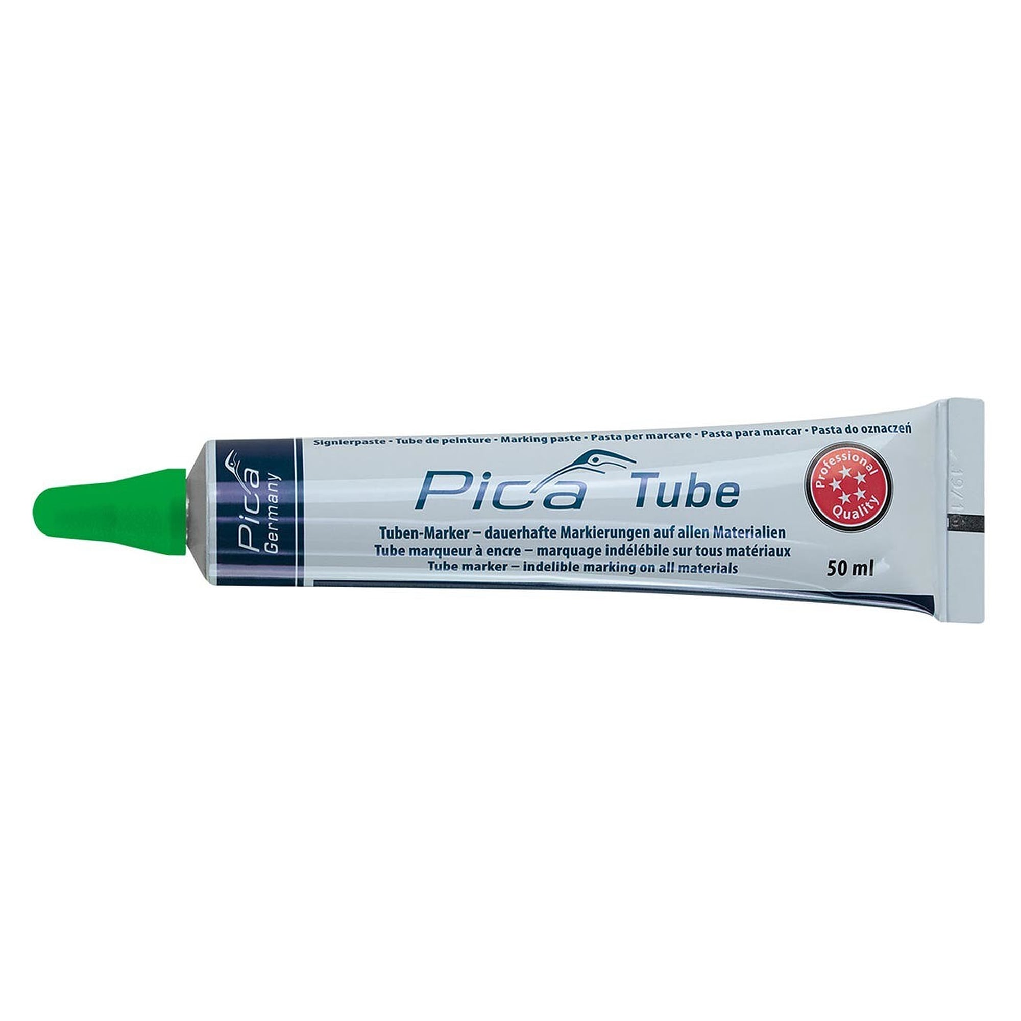 Signierpaste in der Tube 50 ml, grün, Kugelspitze 3 mm für ölige und rostige Metalle - Pica 575/36