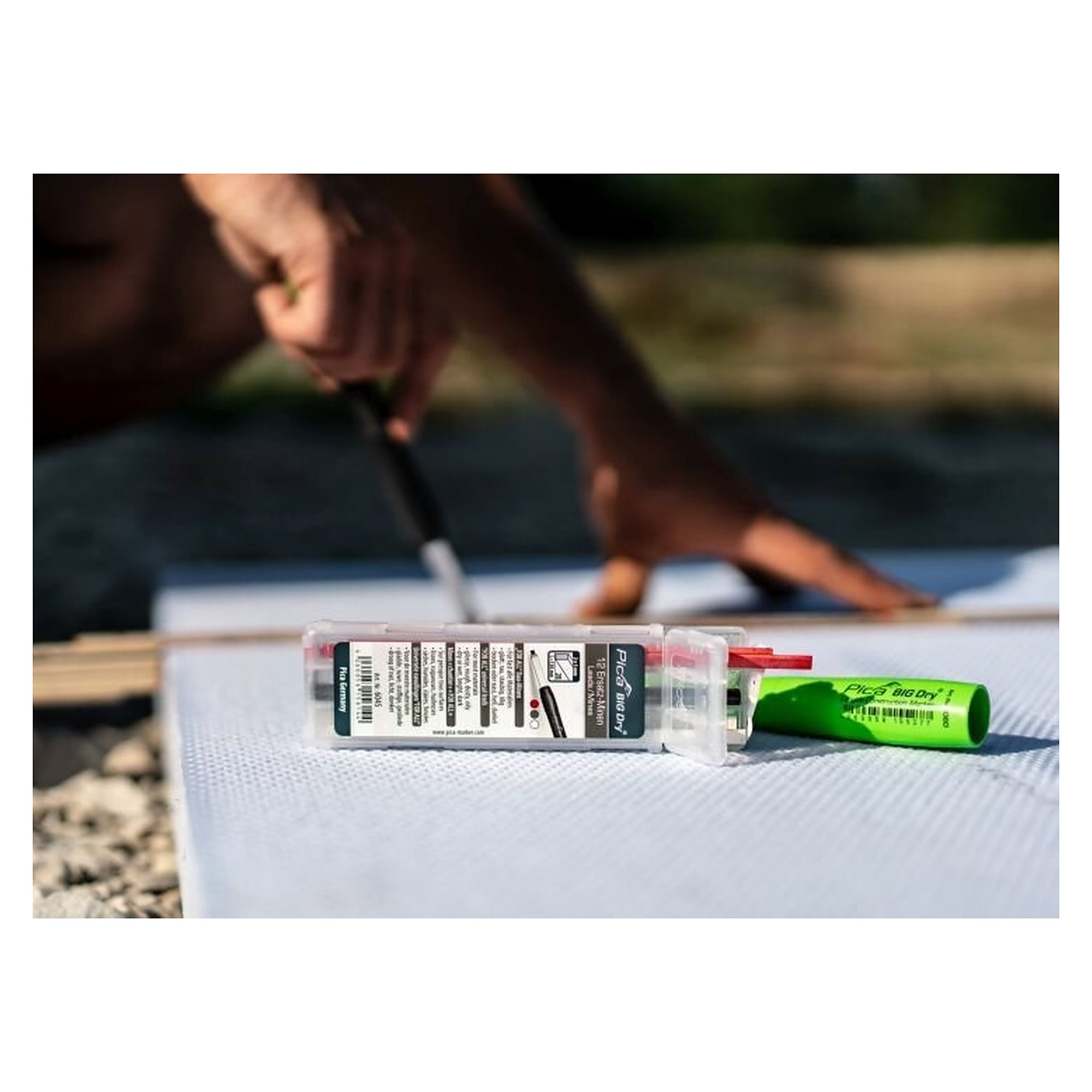 FOR ALL refill lead set for BIG DRY marker, 4 each graphite, red and white, blister - Pica 6045/SB