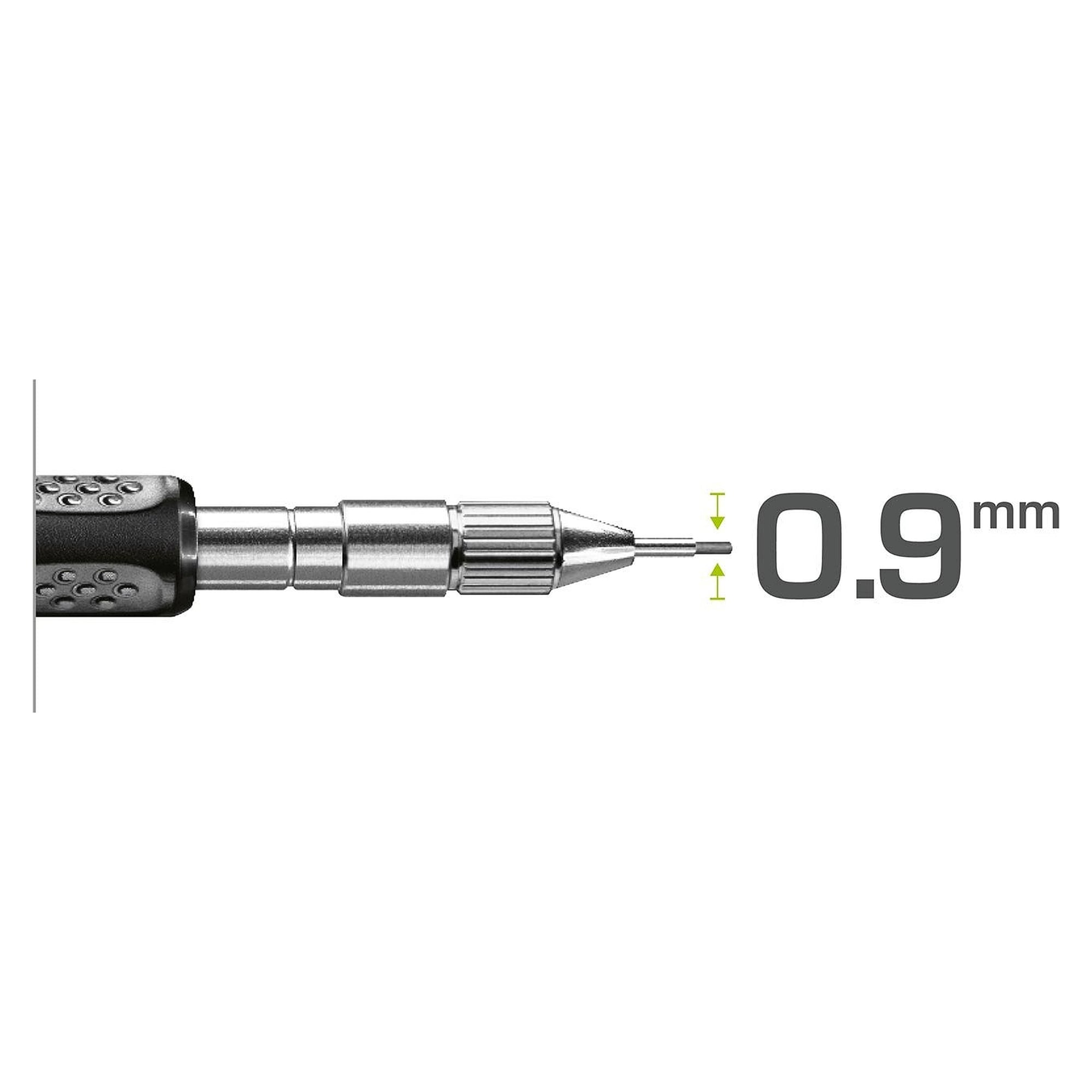 Fine-Dry fine-lead mechanical pencil 0.9 mm with eraser and clip, graphite - Pica 7070