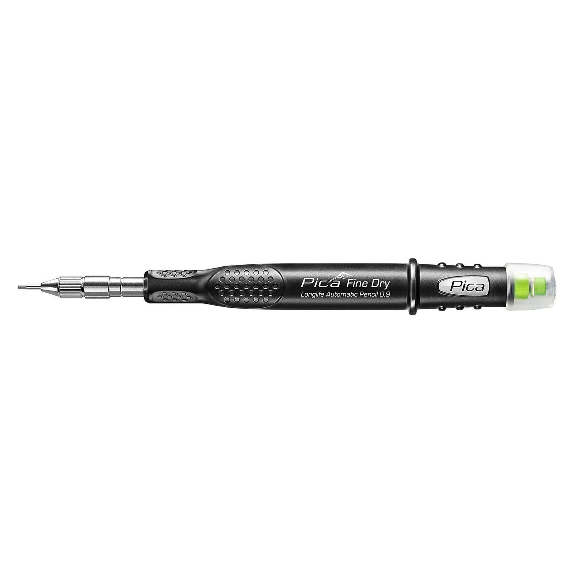Fine-Dry fine-lead mechanical pencil 0.9 mm with eraser and clip, graphite, blister - Pica 7070/SB
