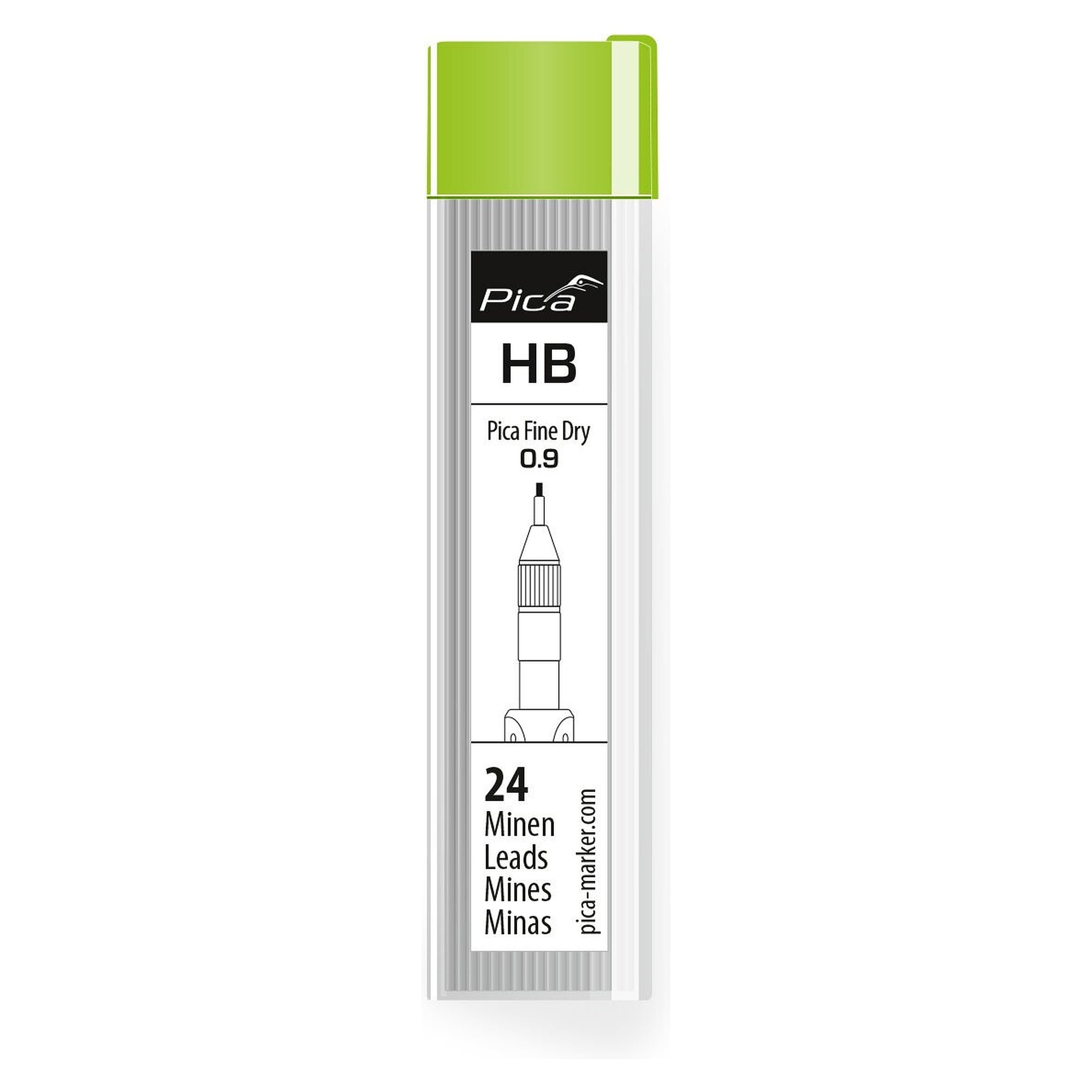 Ersatzminen-Set Fine-Dry mit 24 Graphitminen HB für den Feinminen-Druckbleistift - Pica 7030