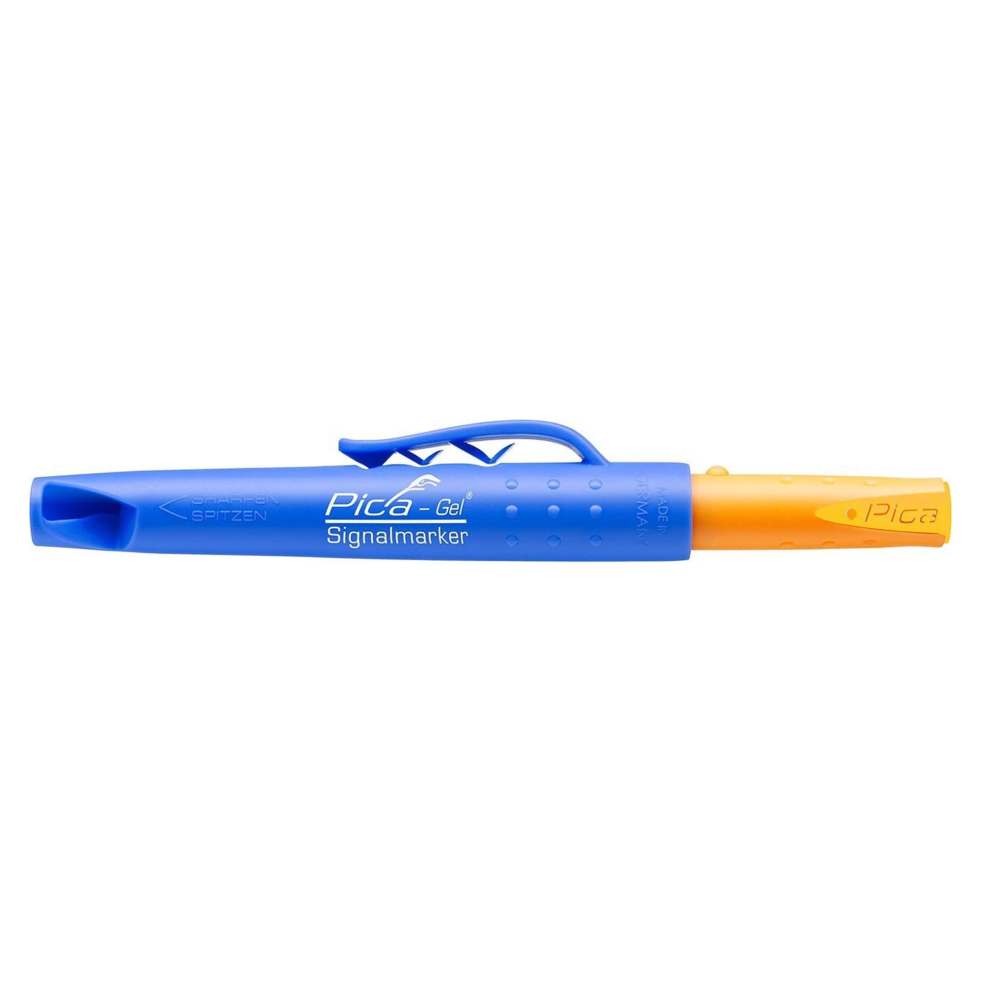 Marqueur de signalisation GEL jaune, surfaces mouillées, huileuses, rouillées, tenue 1000 °C, sous blister - Pica 8084/SB