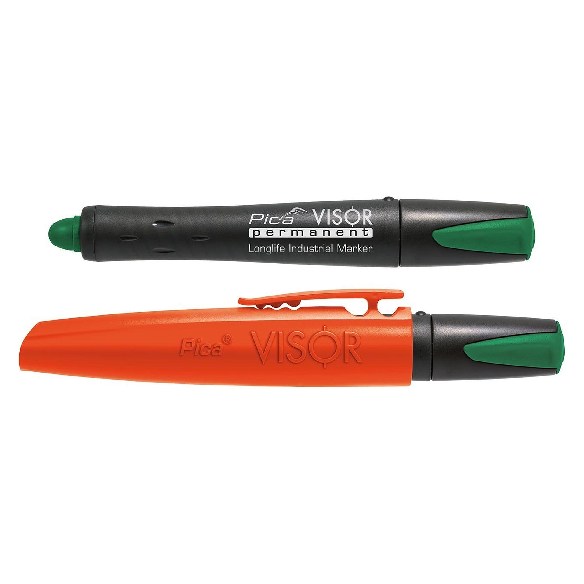 VISOR Permanentmarker grün mit Wachssignierkreide für fast alle Oberflächen - Pica 990/36