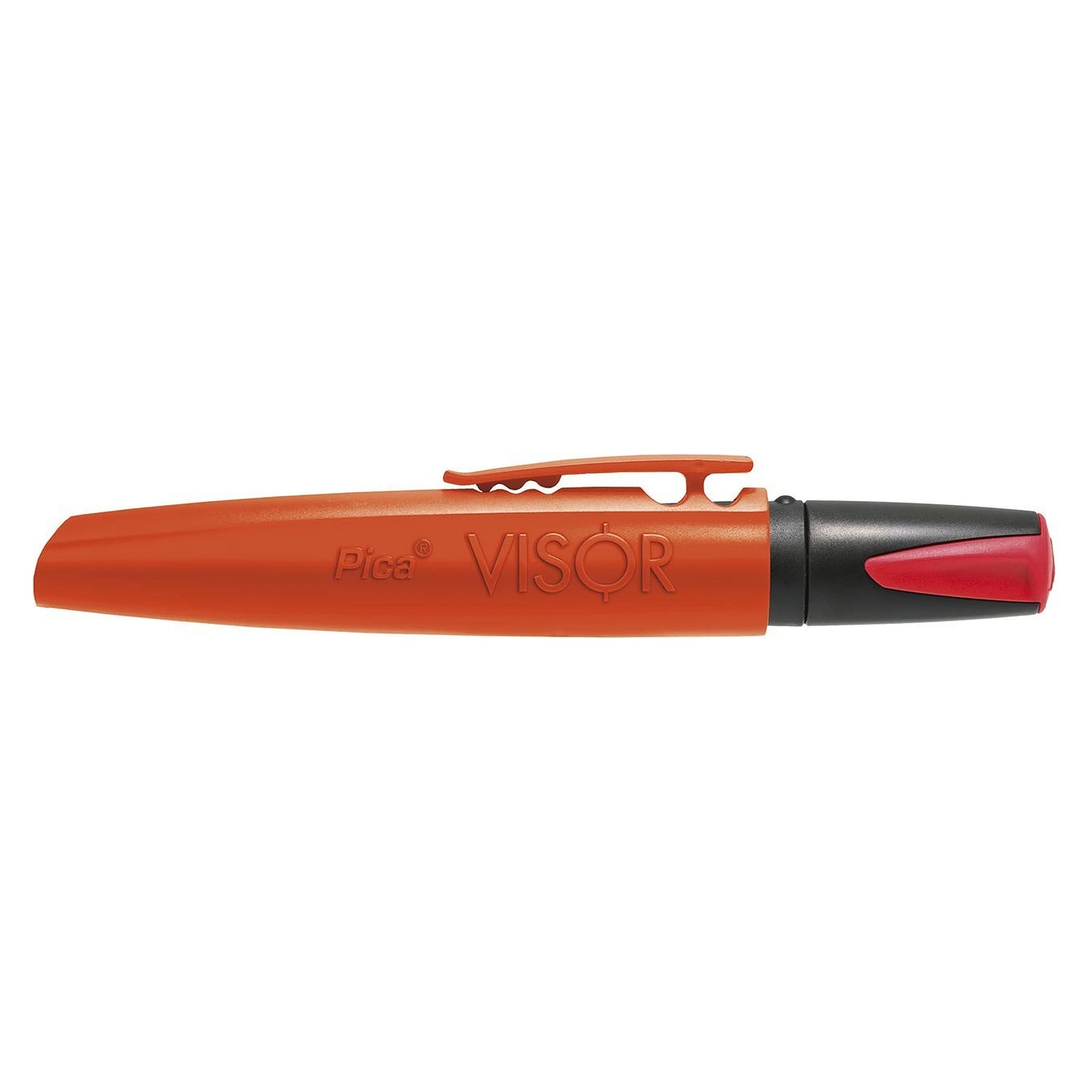 VISOR permanent marker red with wax marking crayon for almost any surface, blister pack - Pica 990/40/SB