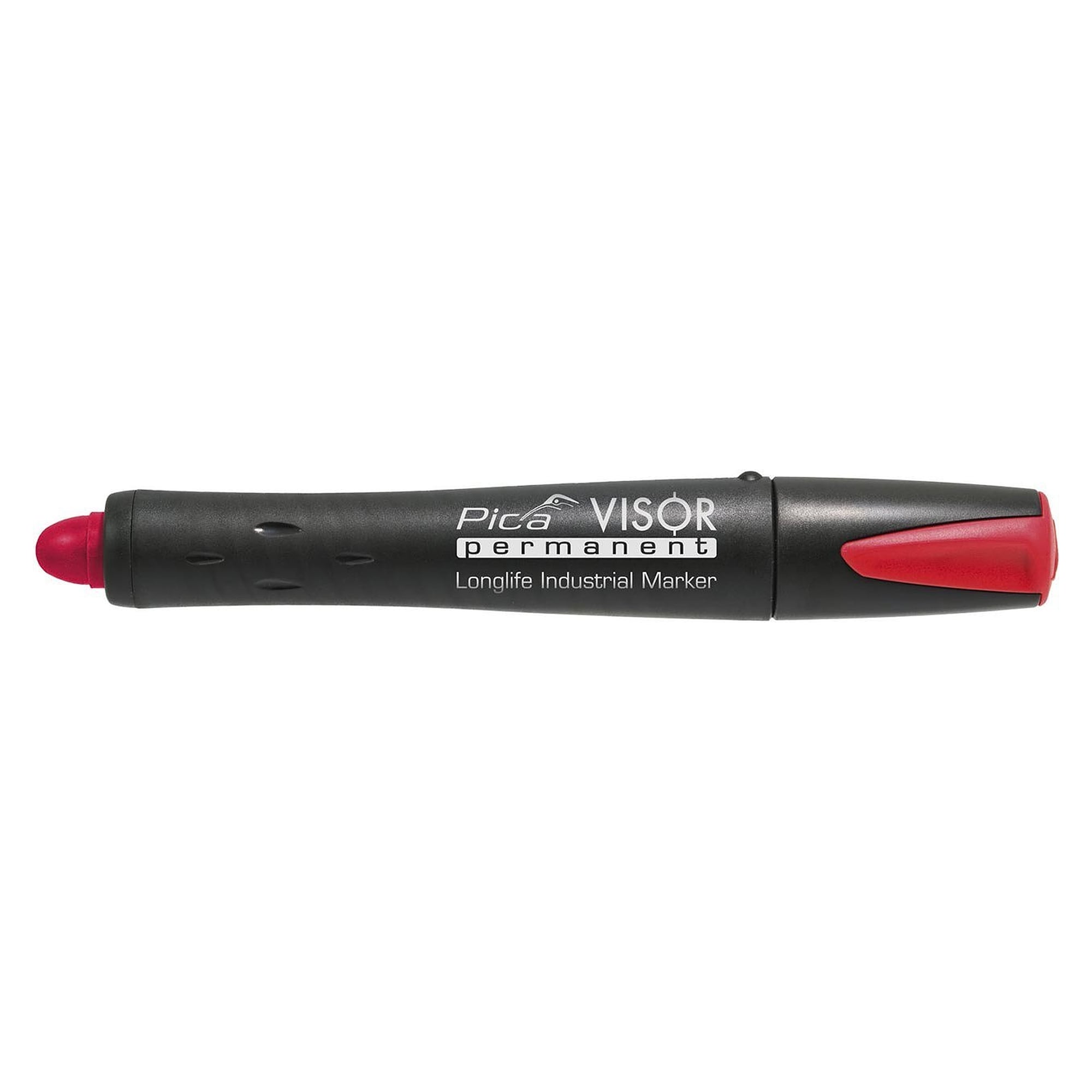 VISOR permanent marker red with wax marking crayon for almost any surface, blister pack - Pica 990/40/SB