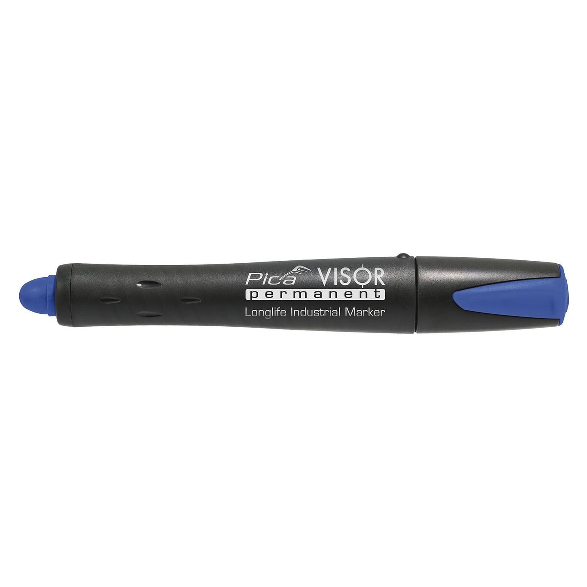 VISOR permanent marker blue with wax marking crayon for almost any surface, blister pack - Pica 990/41/SB