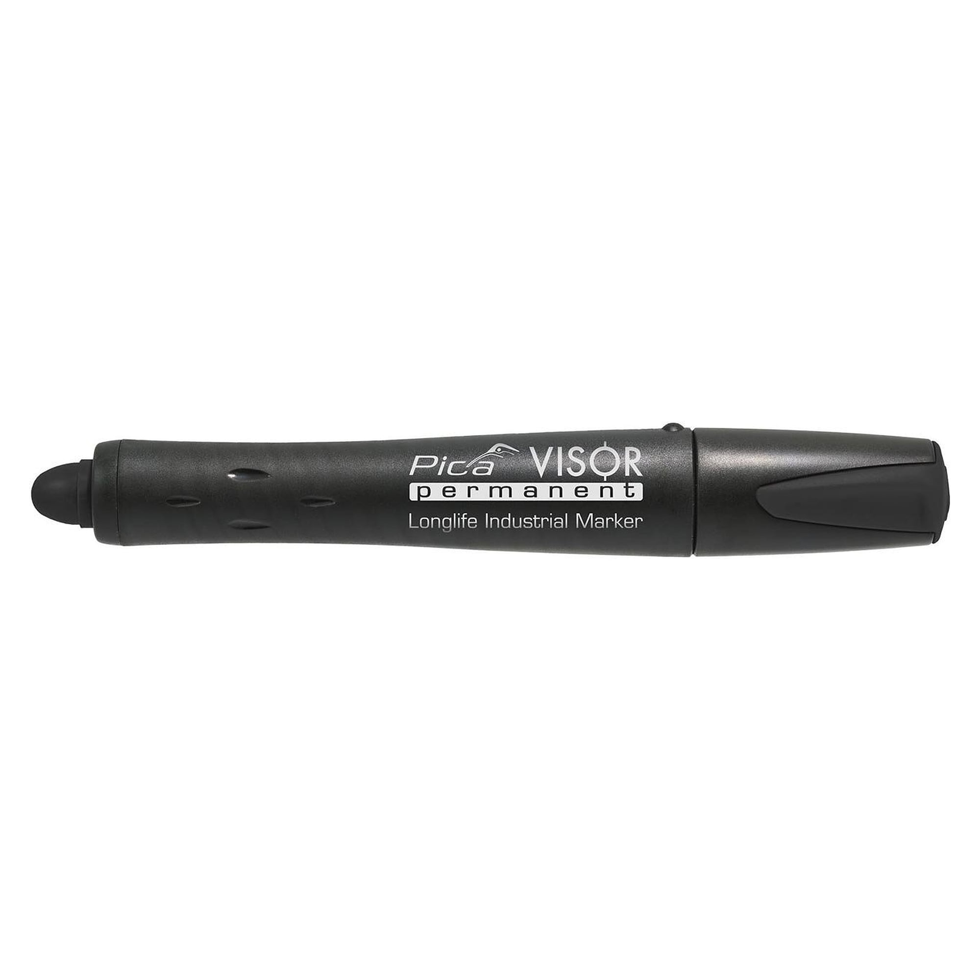 VISOR Permanentmarker schwarz mit Wachssignierkreide für fast alle Oberflächen - Pica 990/46