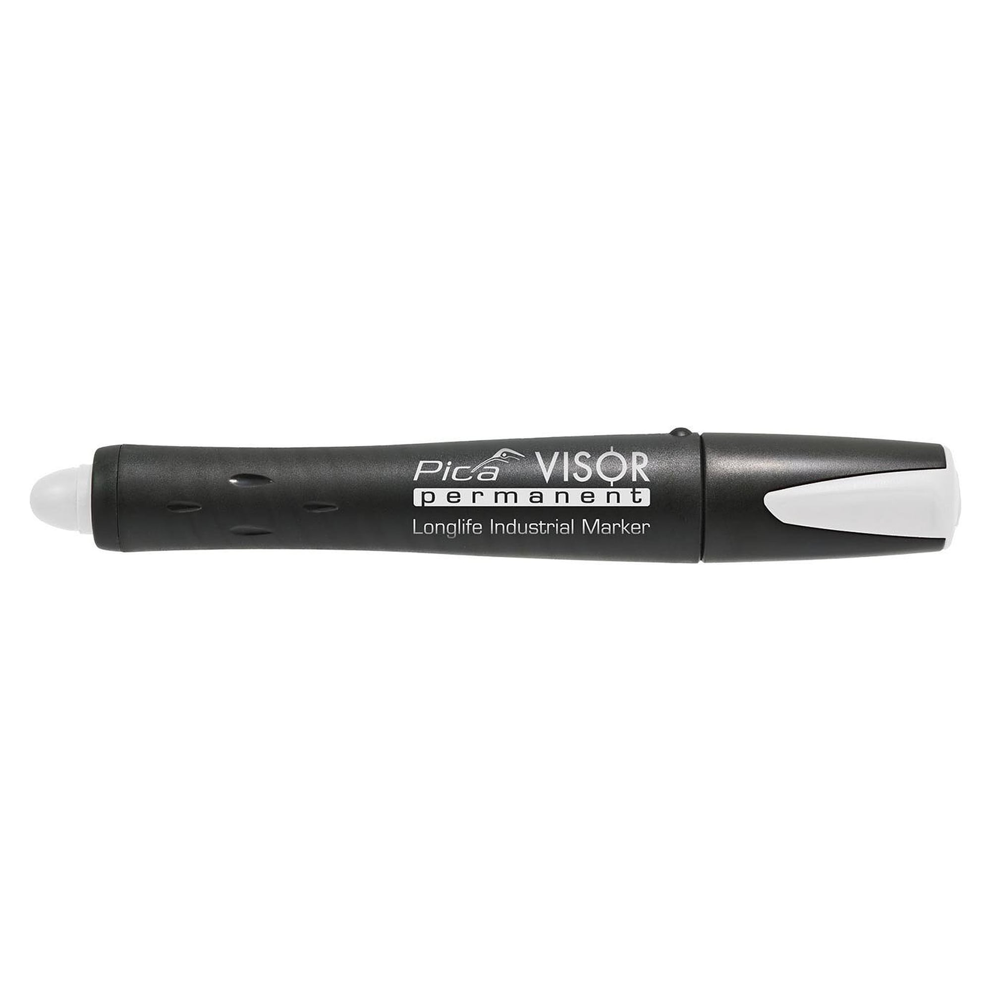 VISOR Permanentmarker weiß mit Wachssignierkreide für fast alle Oberflächen, im Blister - Pica 990/52/SB
