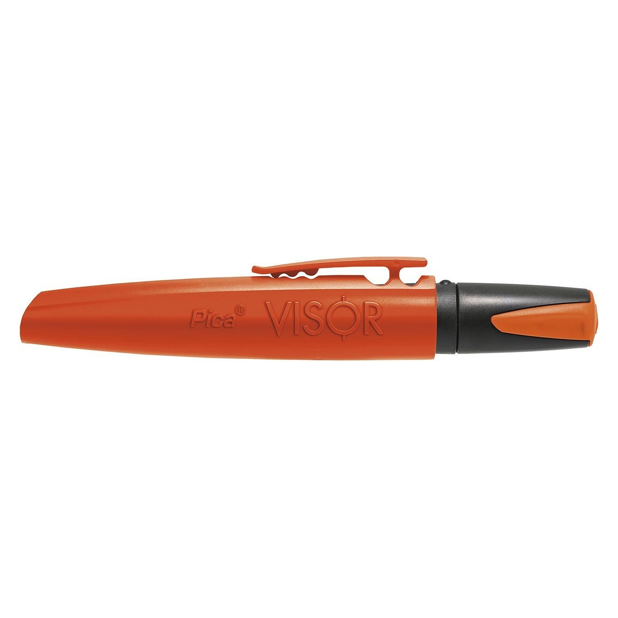 VISOR Permanentmarker leuchtorange mit Wachssignierkreide für fast alle Oberflächen - Pica 990/054