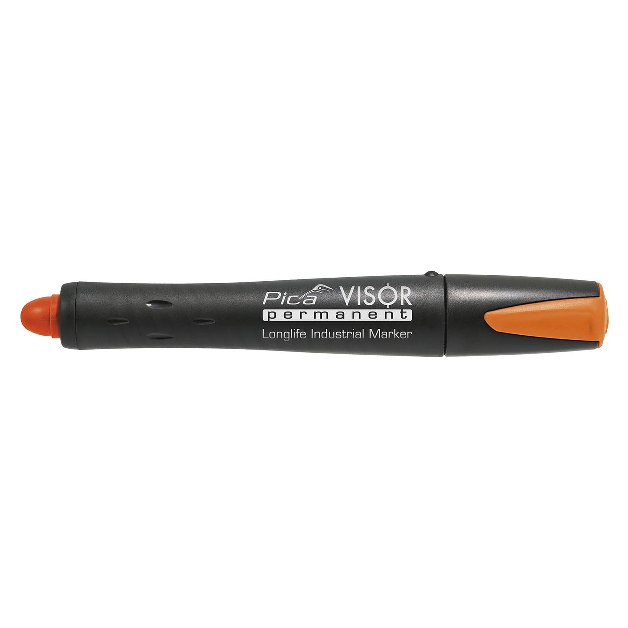 VISOR Permanentmarker leuchtorange mit Wachssignierkreide für fast alle Oberflächen - Pica 990/054