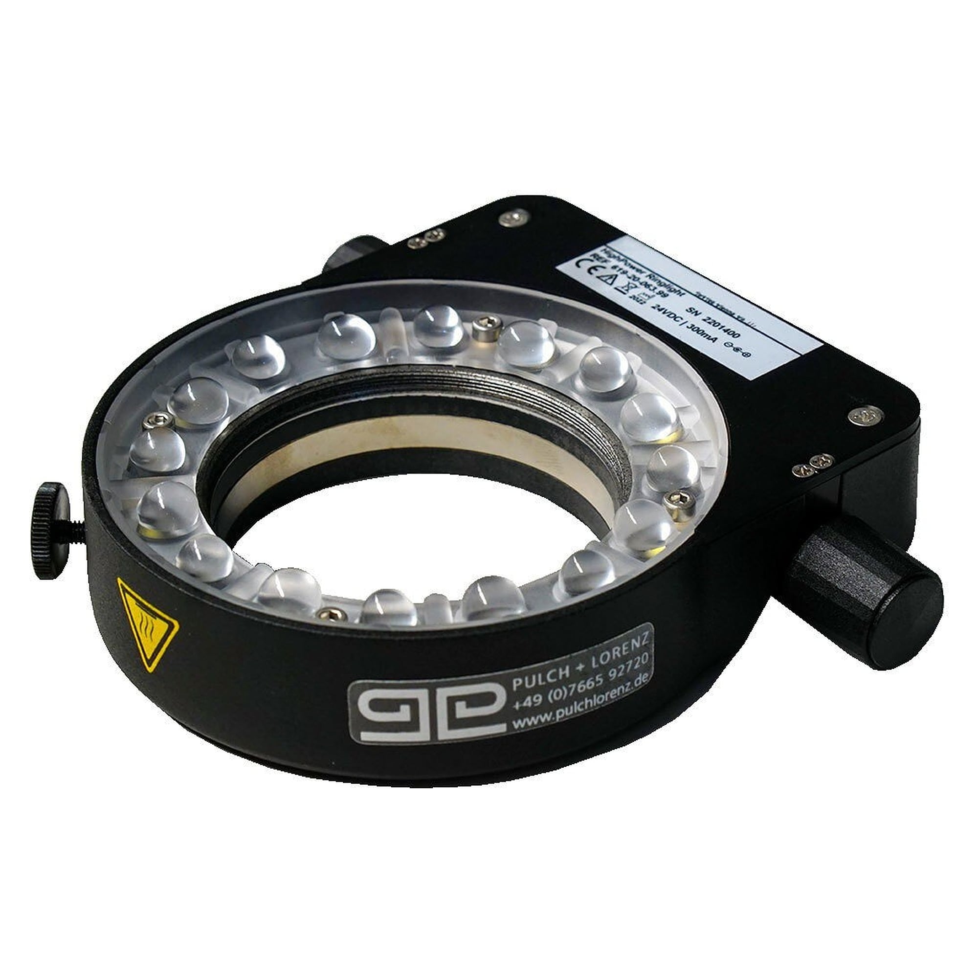 Éclairage annulaire LED HPRL segmentable, 8 LED haute puissance, 220 klx, D=66 mm - Zeiss 417040-9300-000