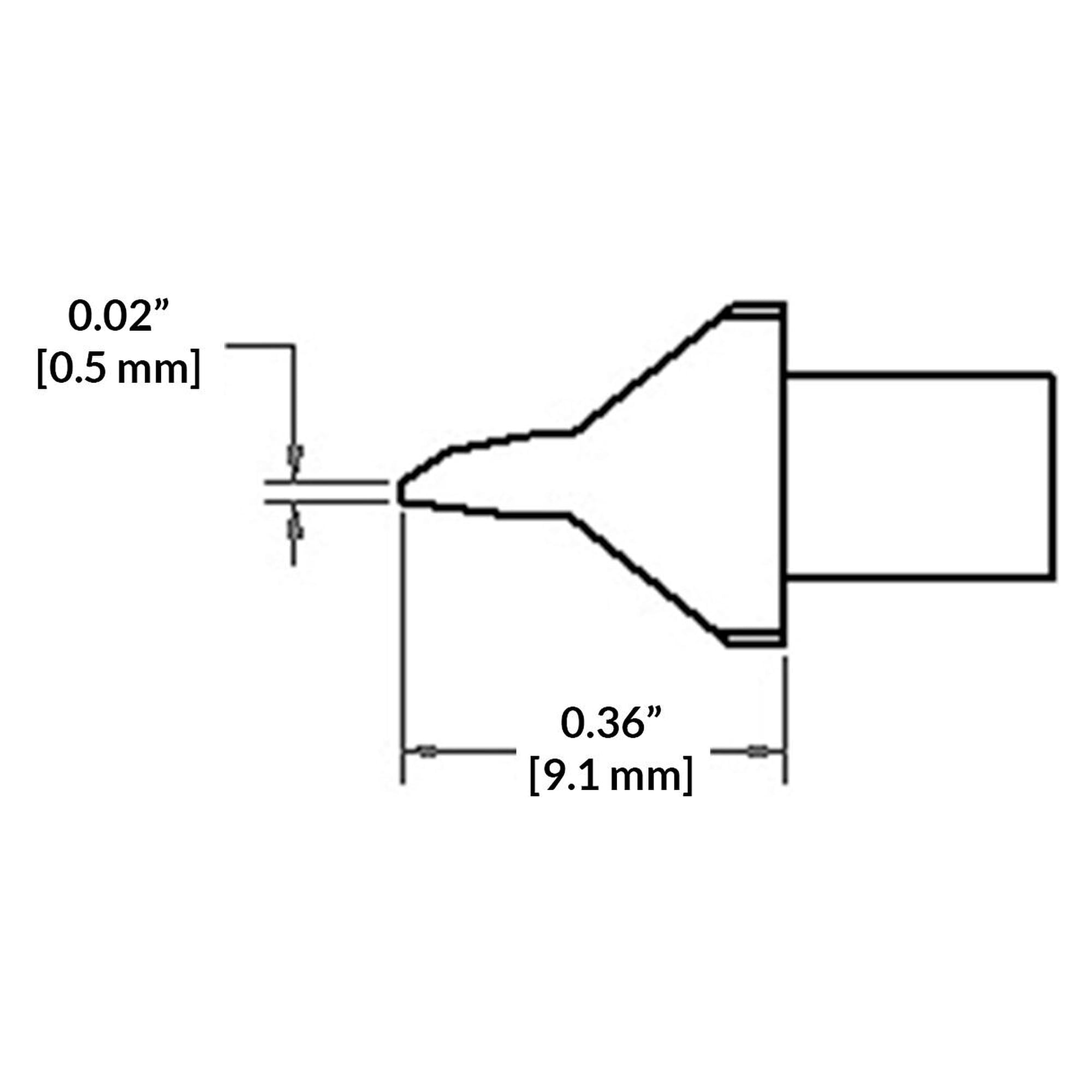 Blade rework tip 10 mm, 600 series, 357 °C, for MX systems - Metcal SMTC-0BL100