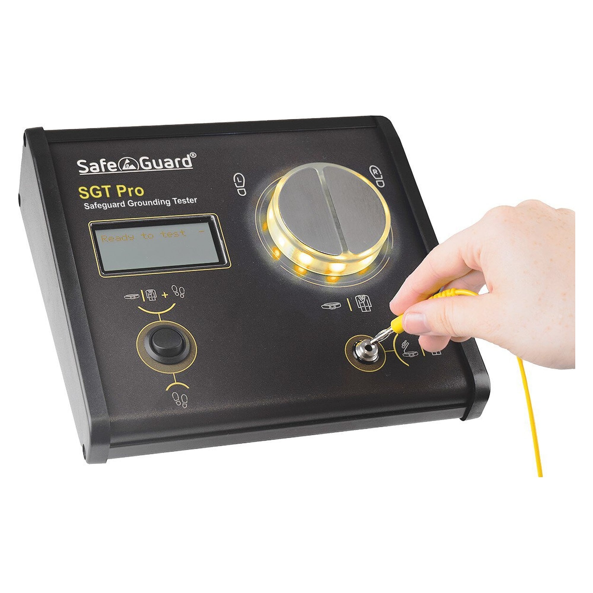 ESD grounding tester SGT Pro with LCD display and double foot electrode - Safeguard SafeGuard-SGT-Pro