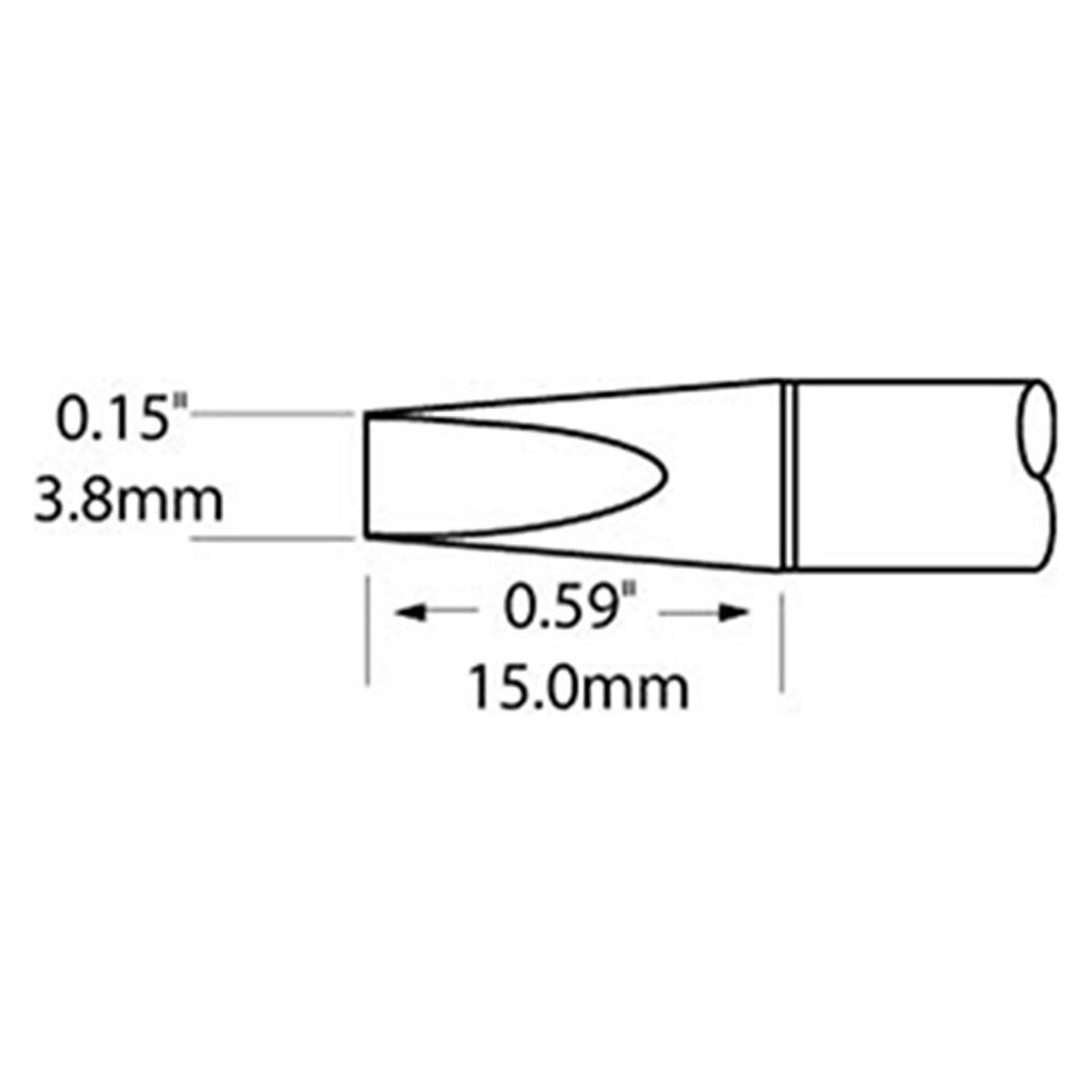 SxP series STP soldering tip, chisel 3.8 mm, 330 °C, for MFR soldering systems - Oki STP-CHL38