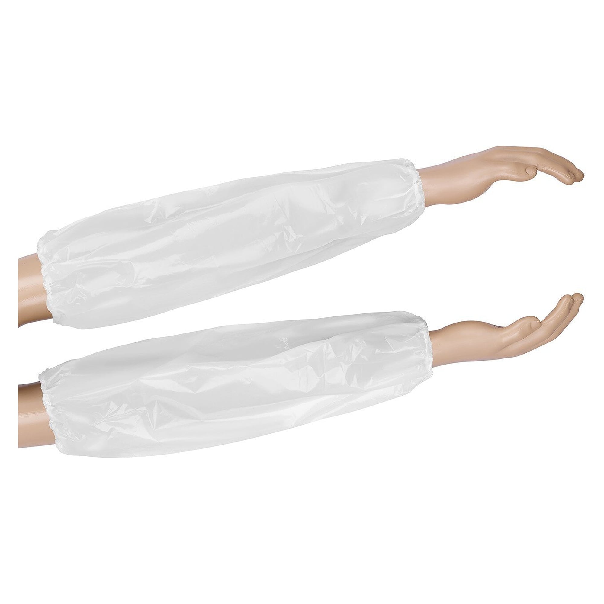 PE-Armstulpe Premium Light, 45 cm, beidseitiger Gummizug, flüssigkeitsdicht, weiß, VPE 100 - DS Safety Wear PEAS