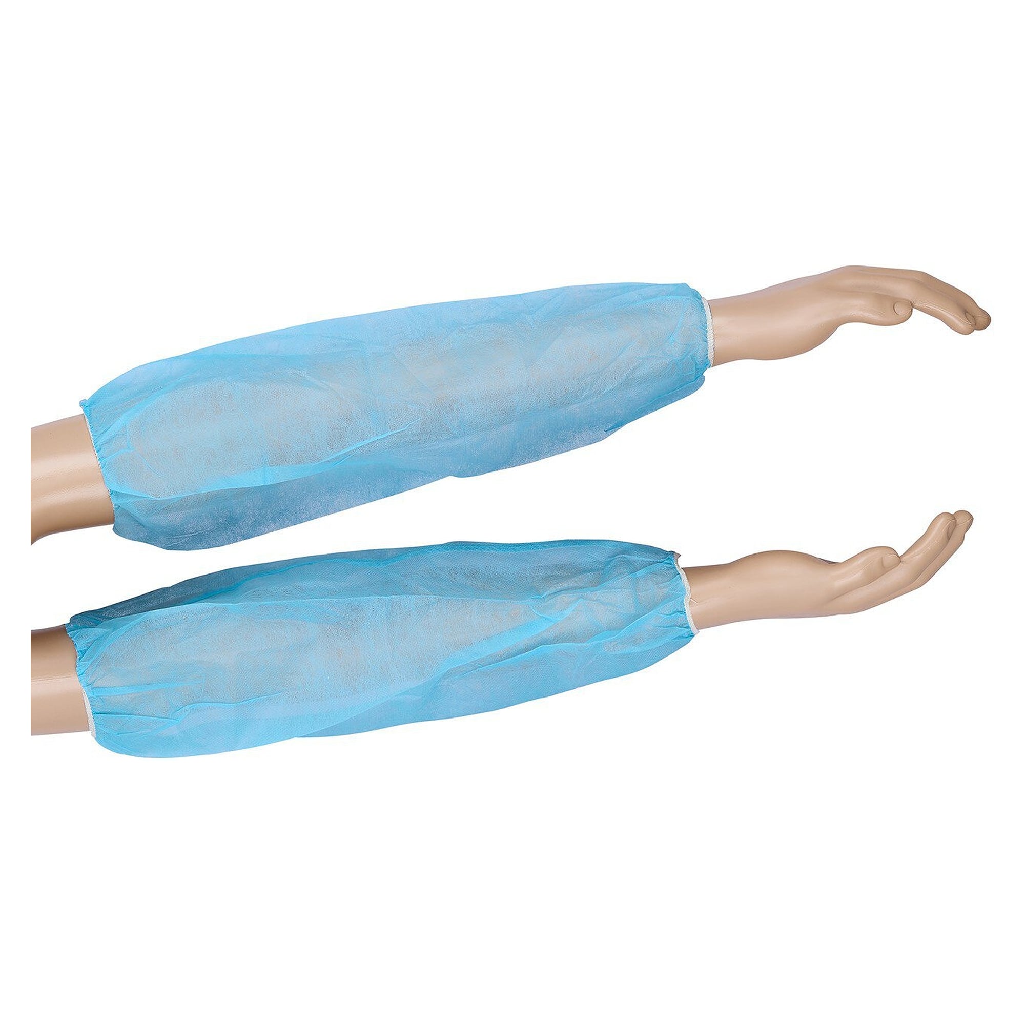 Einweg-Armstulpen Premium Light aus PP, 45 cm, beidseitiger Gummizug, blau, VPE 100 - DS Safety Wear PPASB