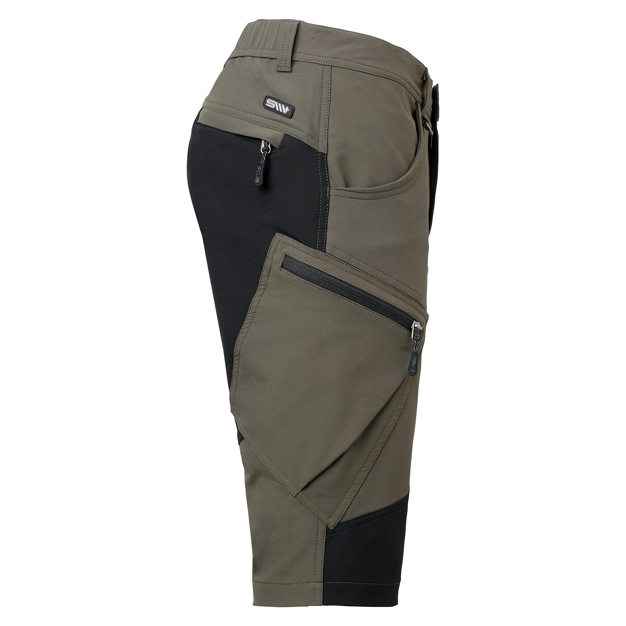 Kurze Stretch-Arbeitshose Wiggo Herren, 5 Taschen, Oliv, Größe 46 - South West 1000377305046