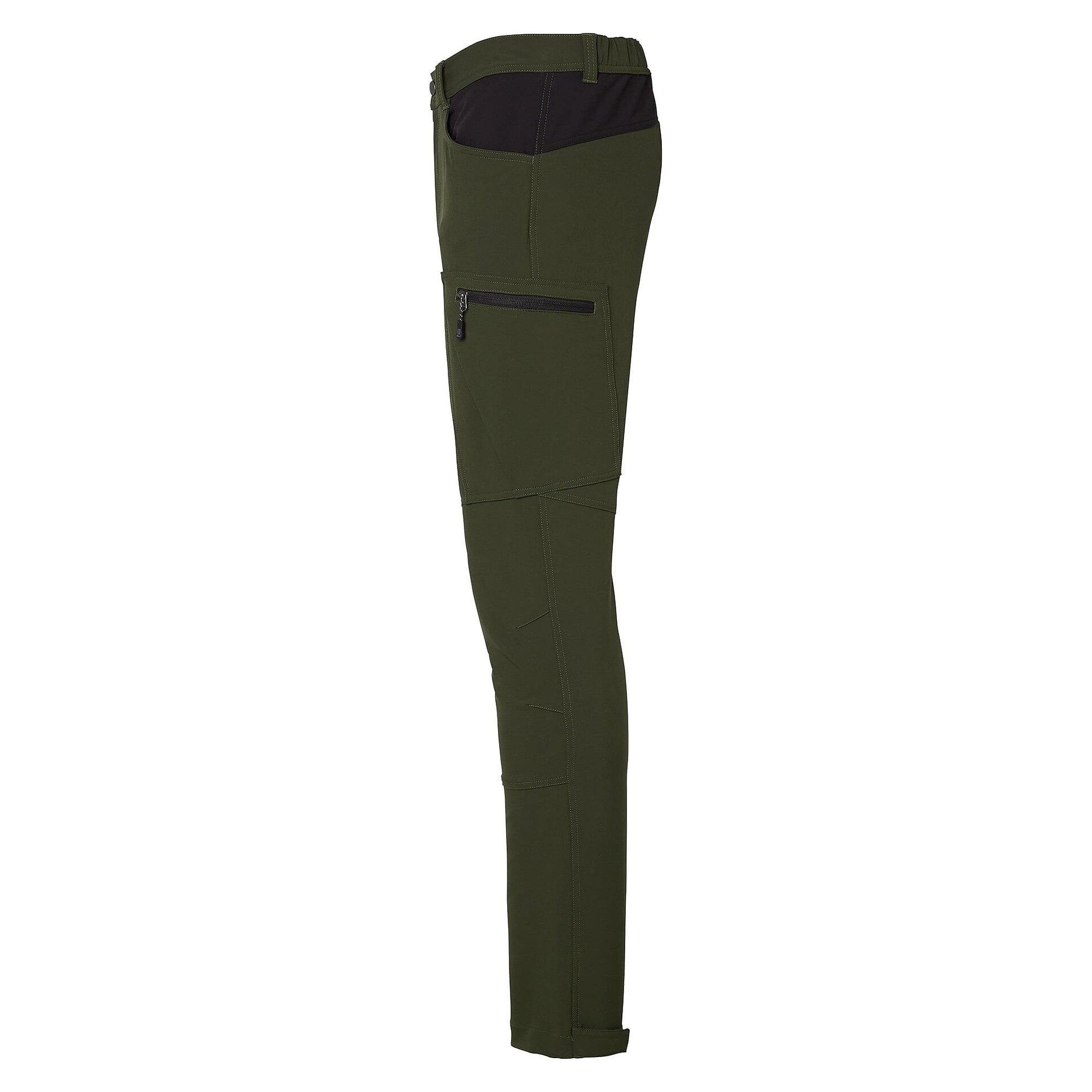 Herren-Arbeitshose Milton aus recyceltem Polyester mit Stretch, dunkeloliv, Größe 46 - South West 1000379303046