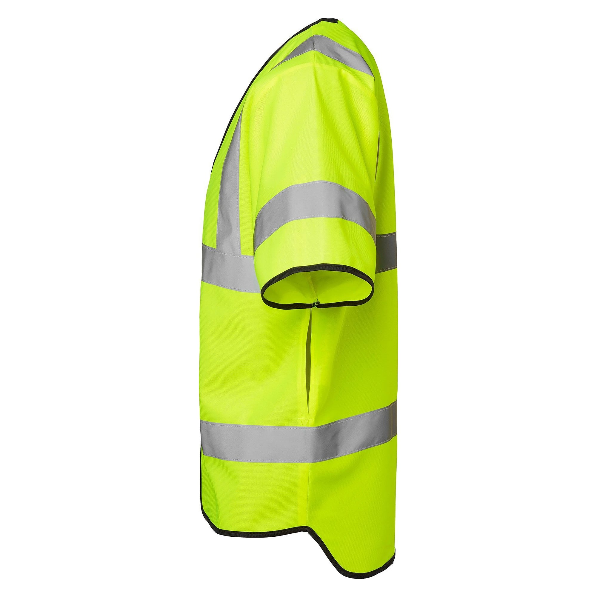 Warnweste 125 EN ISO 20471 Klasse 3 mit Reißverschluss, fluoreszierendes Gelb, XS/S - Top Swede 1000689712007