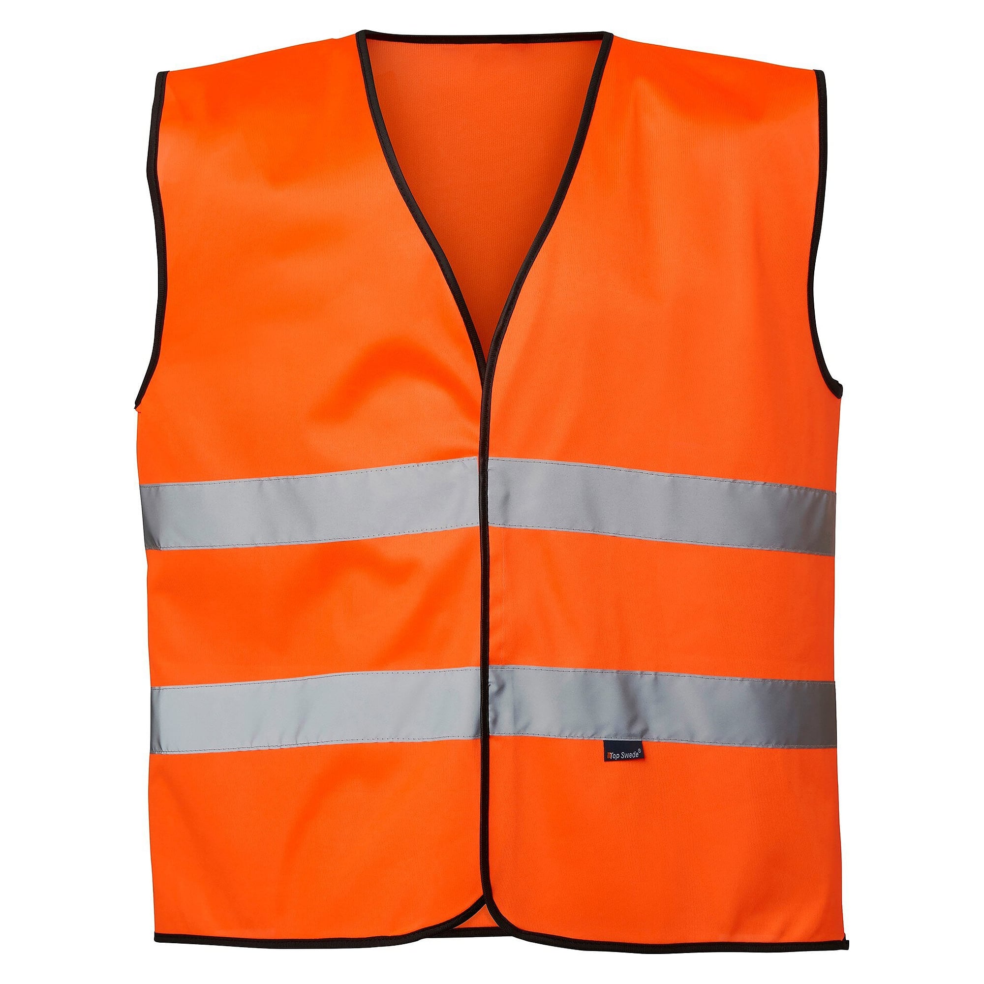 Warnweste 134 EN ISO 20471 Klasse 2 mit Klettverschluss, fluoreszierendes Orange, Einheitsgröße - Top Swede 1000699811001