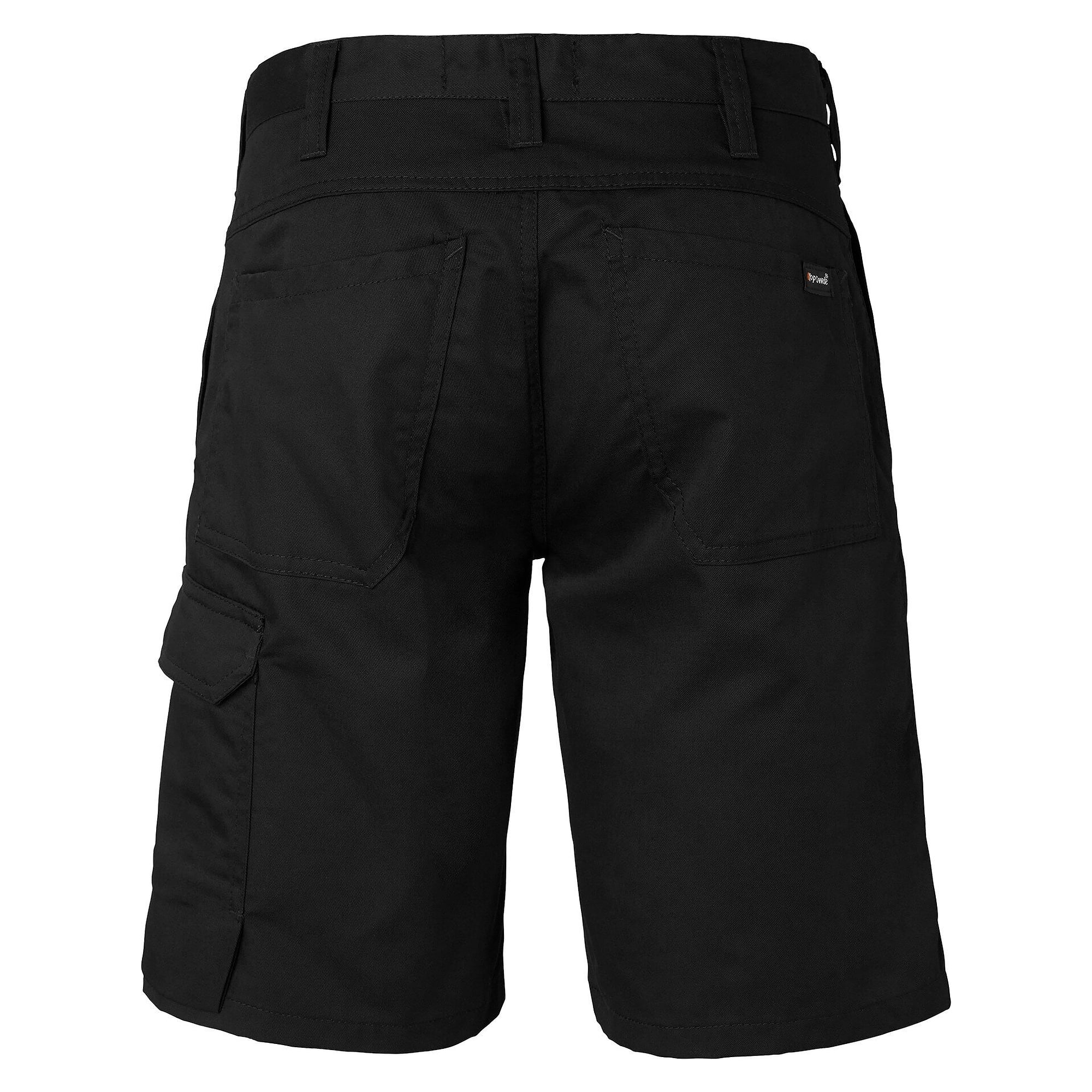 Kurze Arbeitshose 141 mit Beintasche und Handyfach, unisex, schwarz, Größe 54 - Top Swede 1000721001054