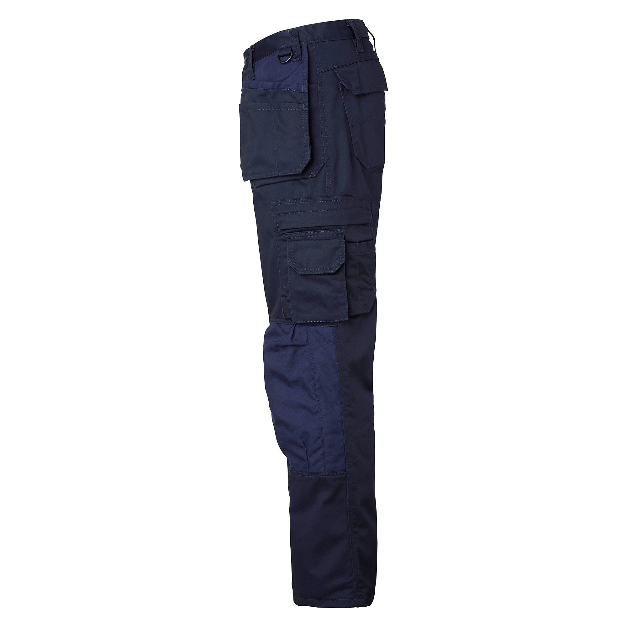Pantalon d'artisan 193 à poches genouillères et à clous, unisexe, bleu marine, taille 27 (courte) - Top Swede 1000737403108