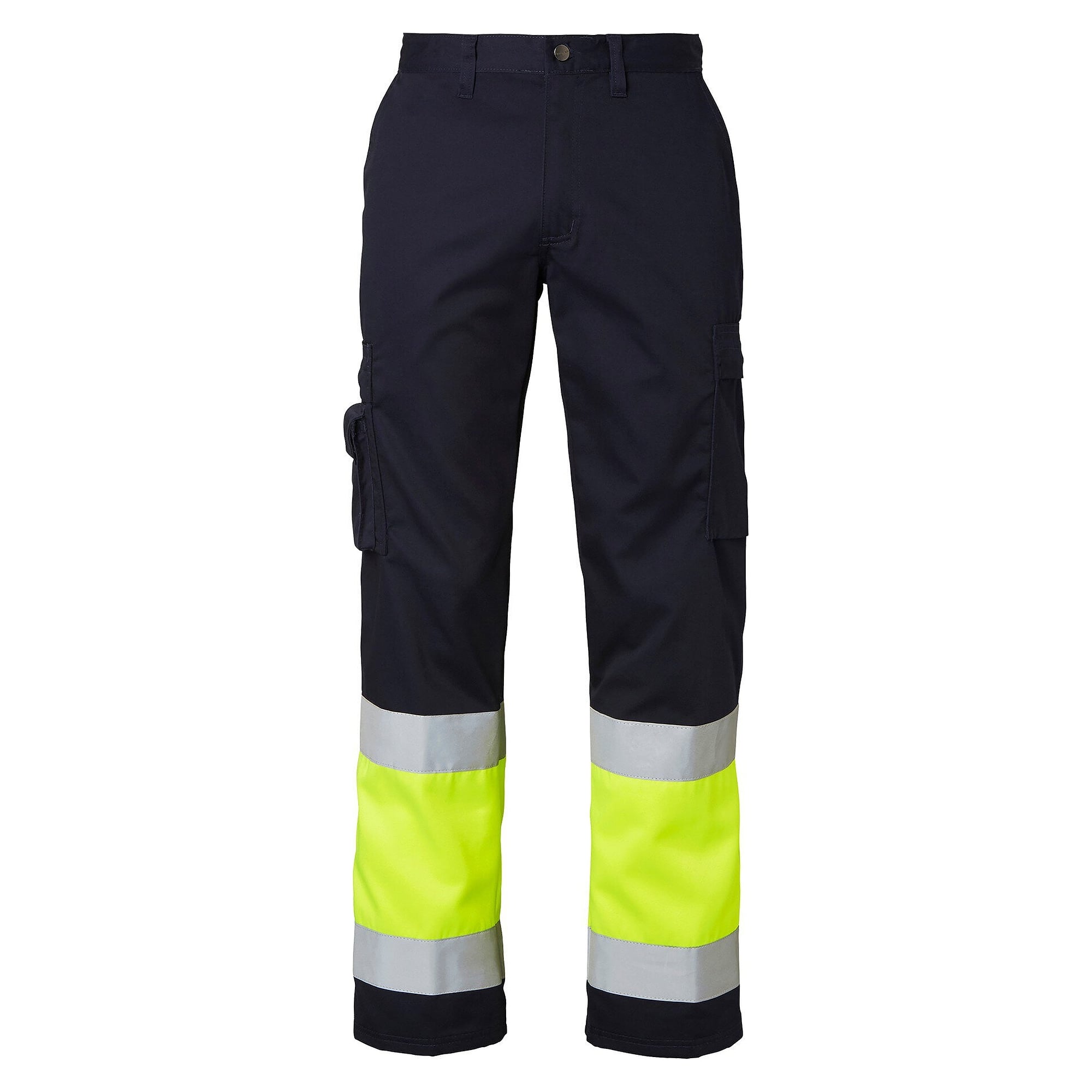Pantalon de travail haute visibilité 2070 EN ISO 20471 classe 1, bleu marine/jaune fluo, taille 26 courte - Top Swede 1000824960104