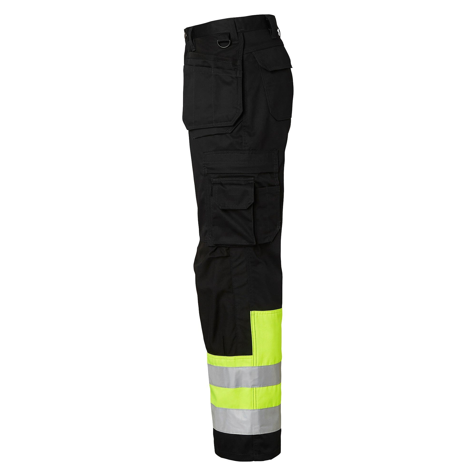 Handwerkerhose 2171 lang, Warnschutz EN ISO 20471 Klasse 1, schwarz/warngelb, Größe 27 - Top Swede 1000825914108
