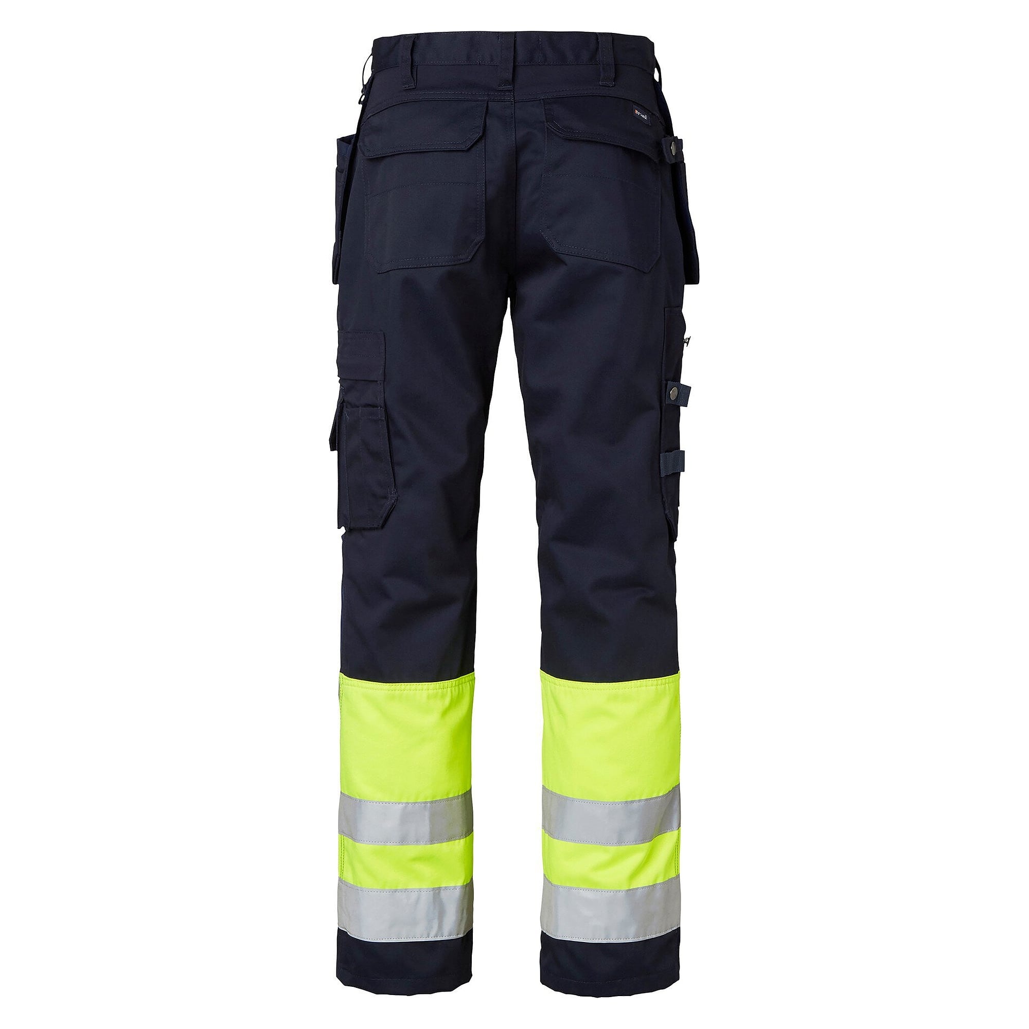Craftsmen trousers 2171, hi-vis EN ISO 20471 class 1, navy/fluorescent yellow, size 54 - Top Swede 1000825960054