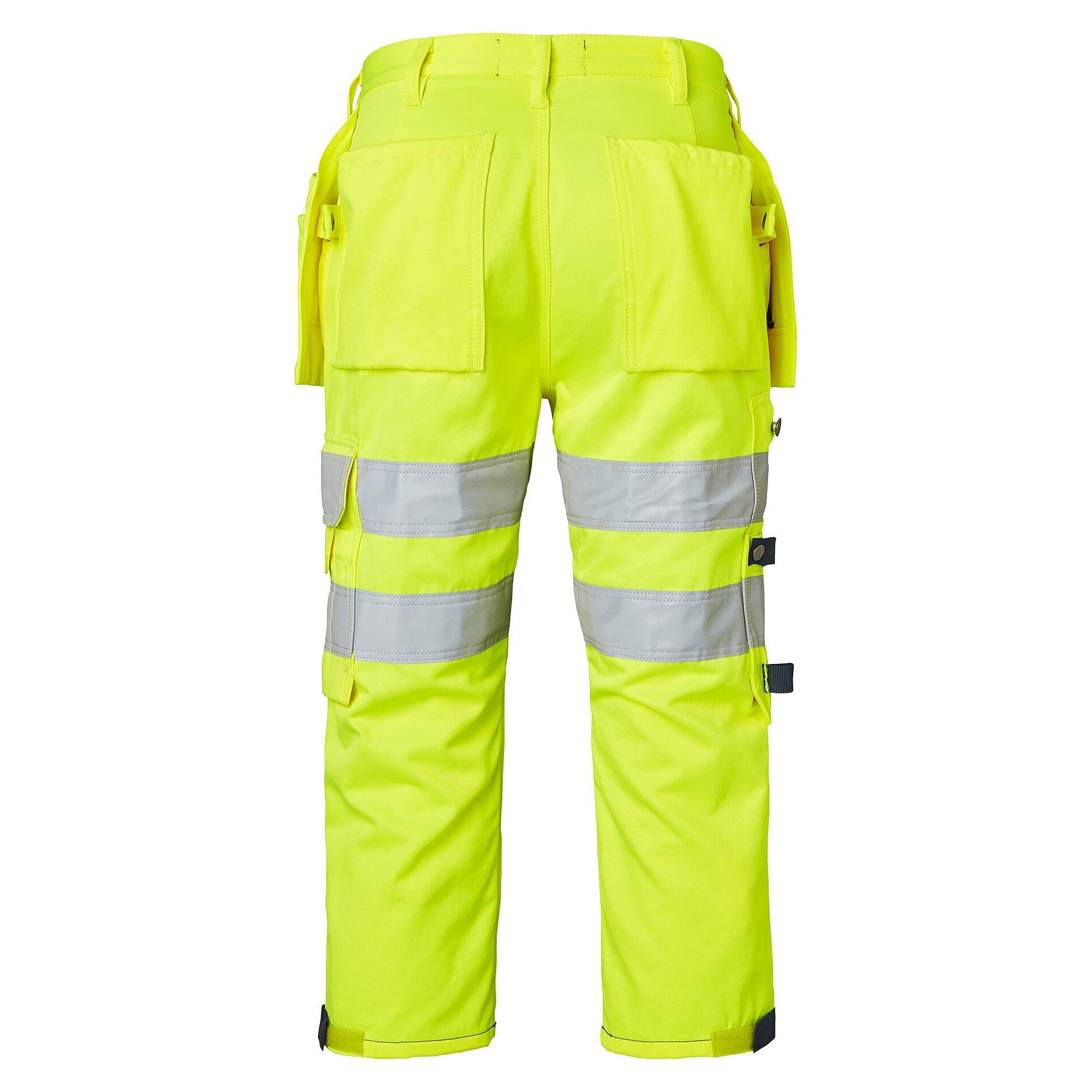 Craftsmen 3/4 trousers 218, hi-vis EN ISO 20471 class 2, fluorescent yellow/navy, size 44 - Top Swede 1000826983044