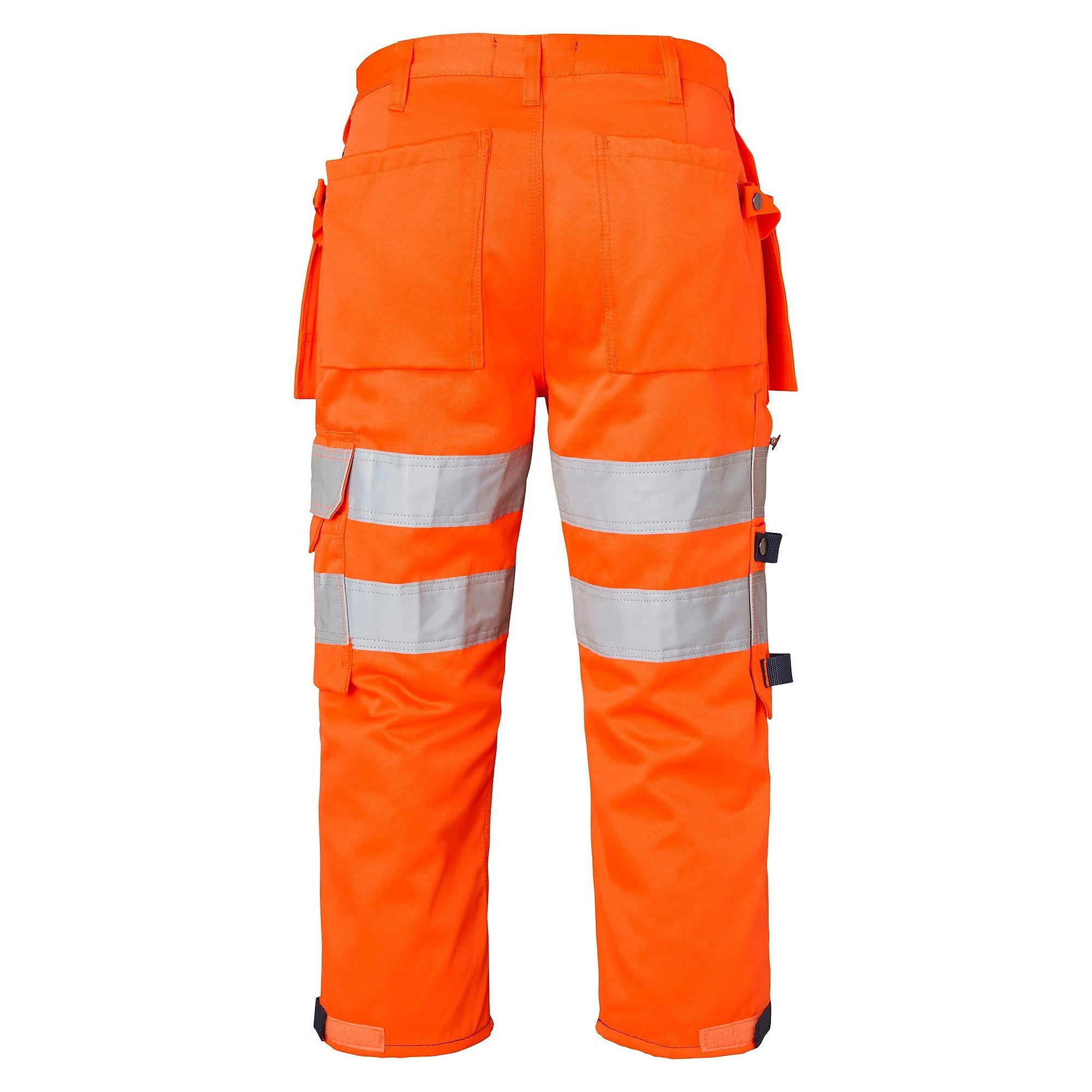 Pantacourt d'artisan 218, haute visibilité EN ISO 20471 classe 2, orange fluo/bleu marine, taille 52 - Top Swede 1000826991052