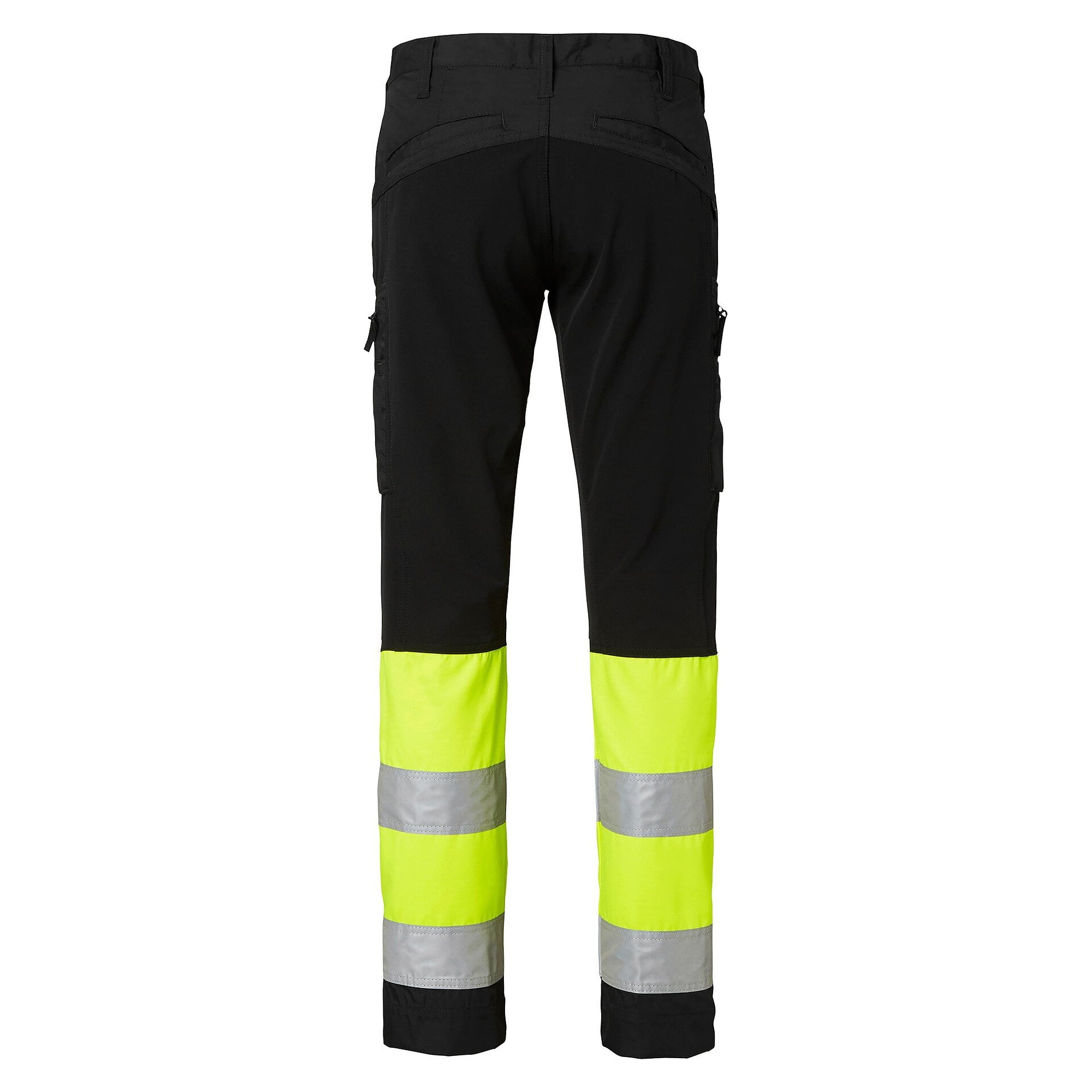 Pantalon de travail stretch haute visibilité 220, EN ISO 20471 classe 1, noir/jaune fluo, taille courte 28 - Top Swede 1000828914112