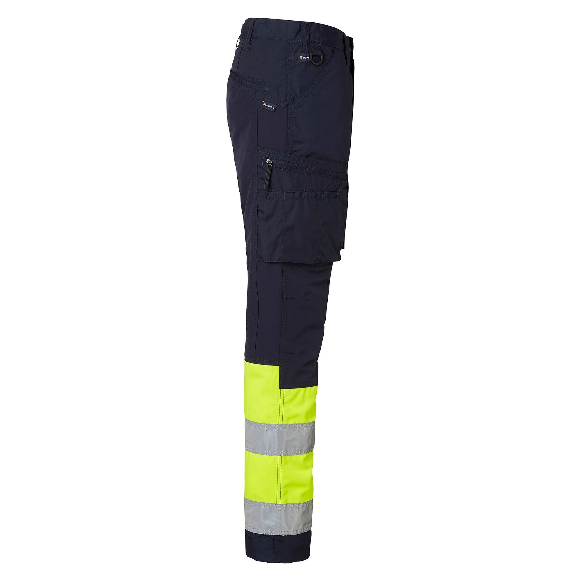 Pantalon de travail stretch haute visibilité 220, EN ISO 20471 classe 1, marine/jaune fluo, taille courte 23 - Top Swede 1000828960092