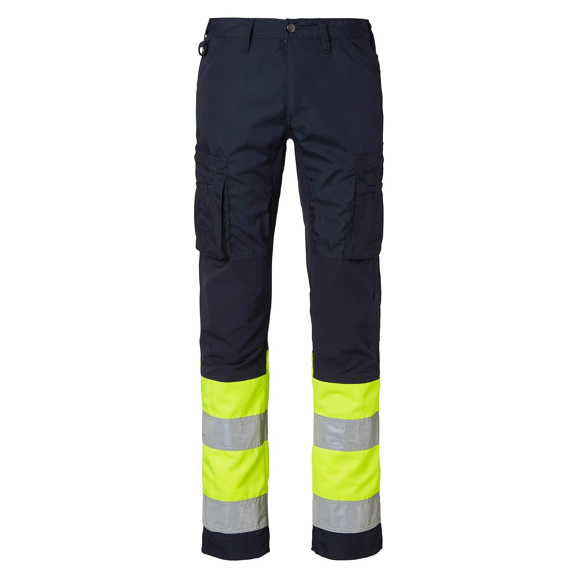 Warnschutz-Arbeitshose 220 Stretch, EN ISO 20471 Klasse 1, navy/gelb, Größe 30 untersetzt - Top Swede 1000828960120