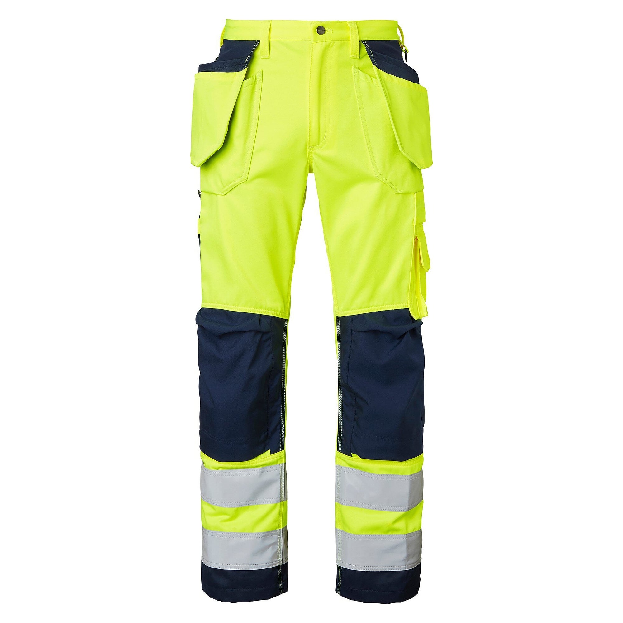 2516 high-visibility craftsman trousers EN ISO 20471 class 2, hi-vis yellow/navy, size 27 - Top Swede 1000852983108
