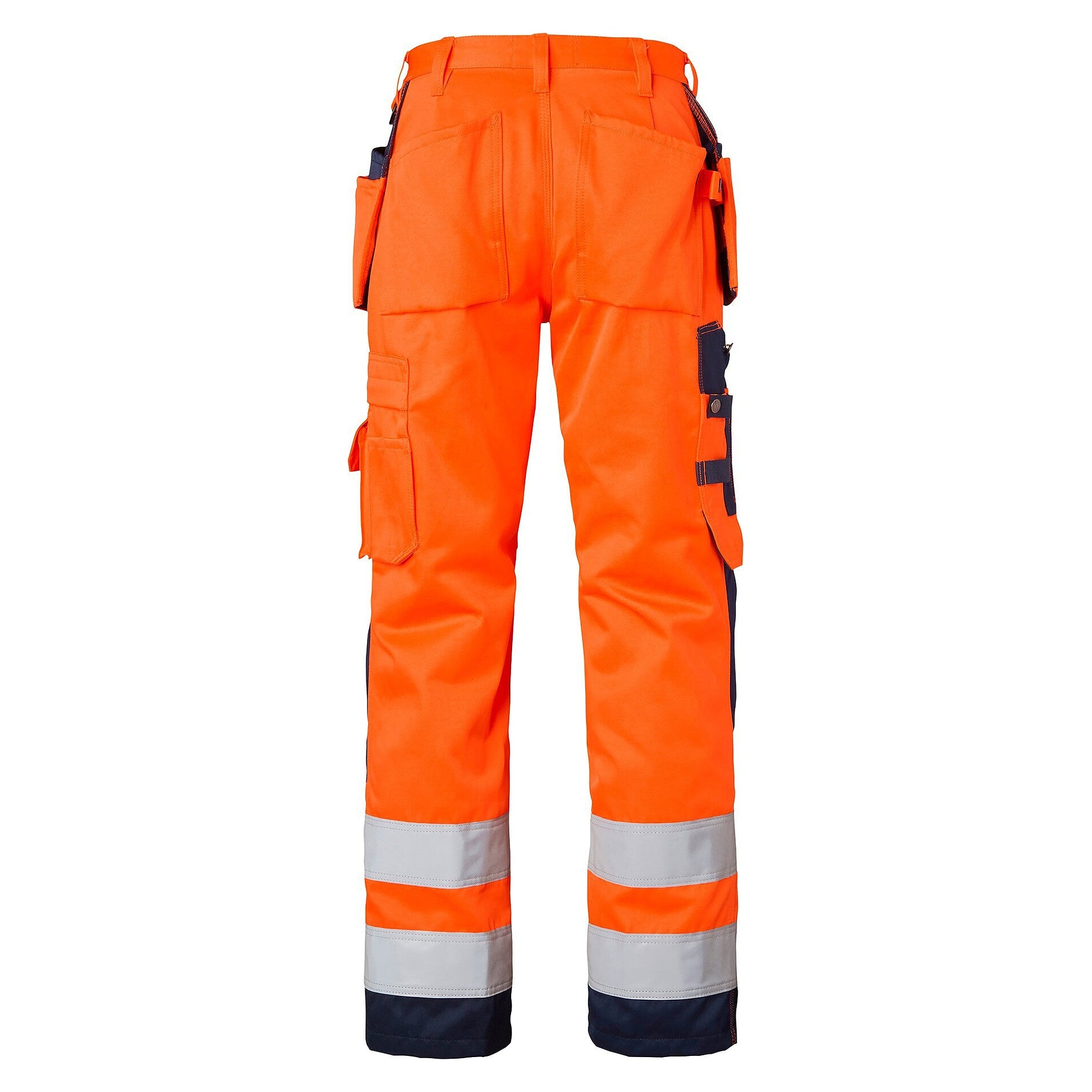 2516 high-visibility craftsman trousers EN ISO 20471 class 2, hi-vis orange/navy, size 54 - Top Swede 1000852991054