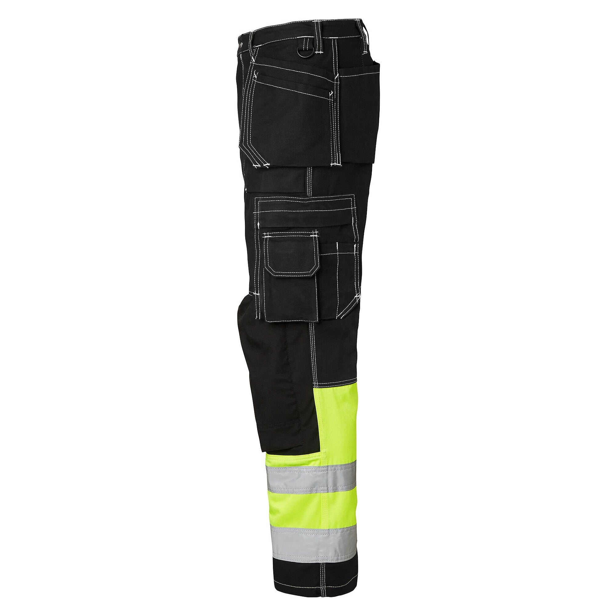 Warnschutz-Handwerkerhose 2515, EN ISO 20471 Kl. 1, schwarz/fluoreszierend gelb, Gr. 62 - Top Swede 1000857914062