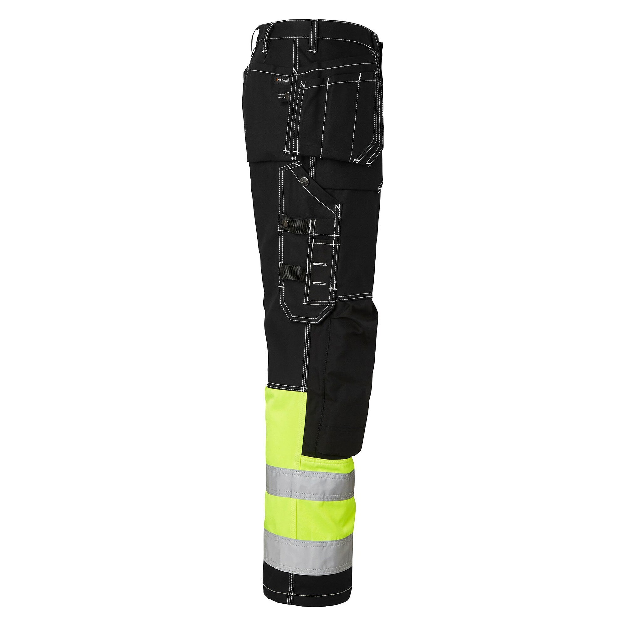 Warnschutz-Handwerkerhose 2515, EN ISO 20471 Kl. 1, schwarz/fluoreszierend gelb, Gr. 26 - Top Swede 1000857914104