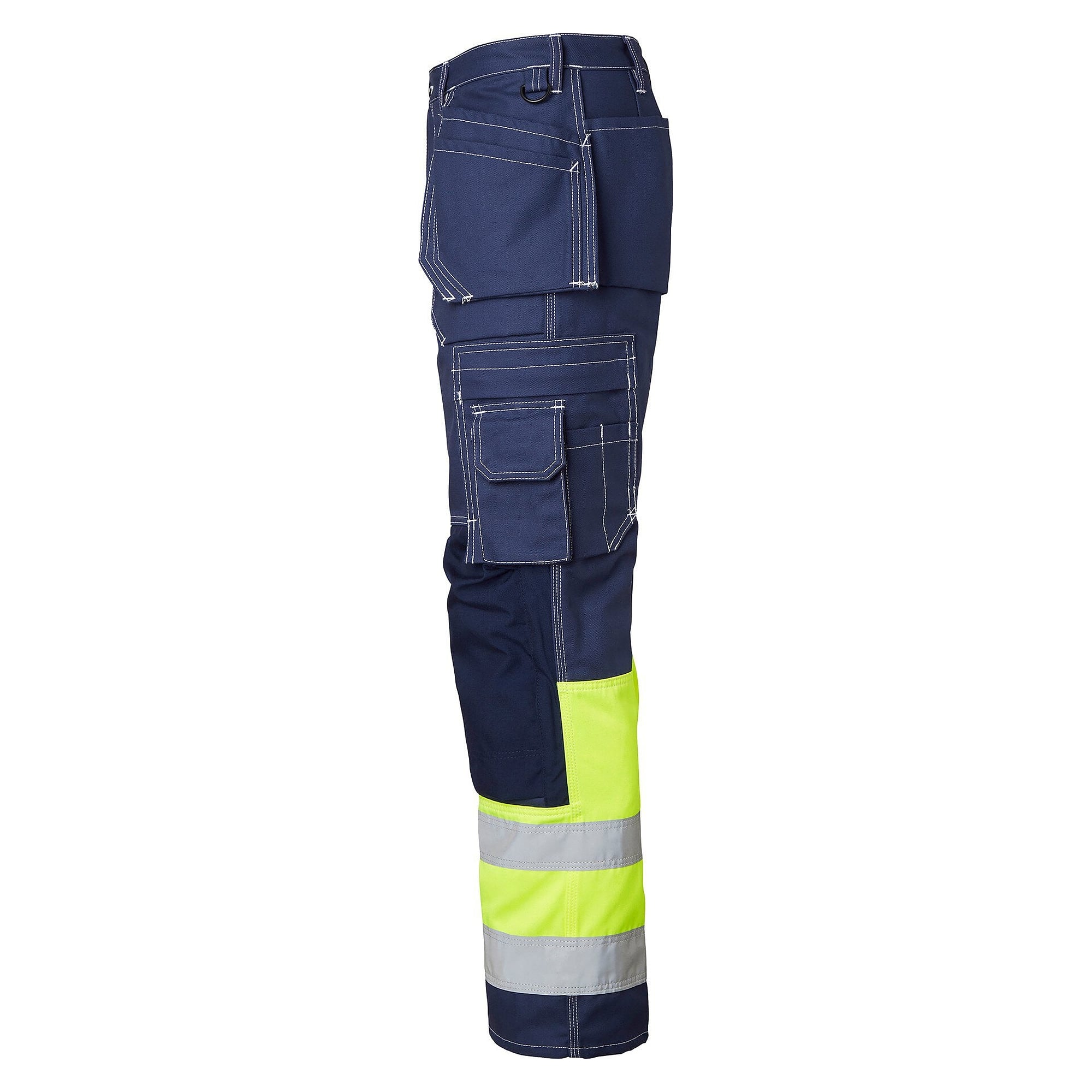 Warnschutz-Handwerkerhose 2515 Klasse 1 mit CORDURA-Knietaschen, marine/gelb, Größe 102 - Top Swede 1000857960150