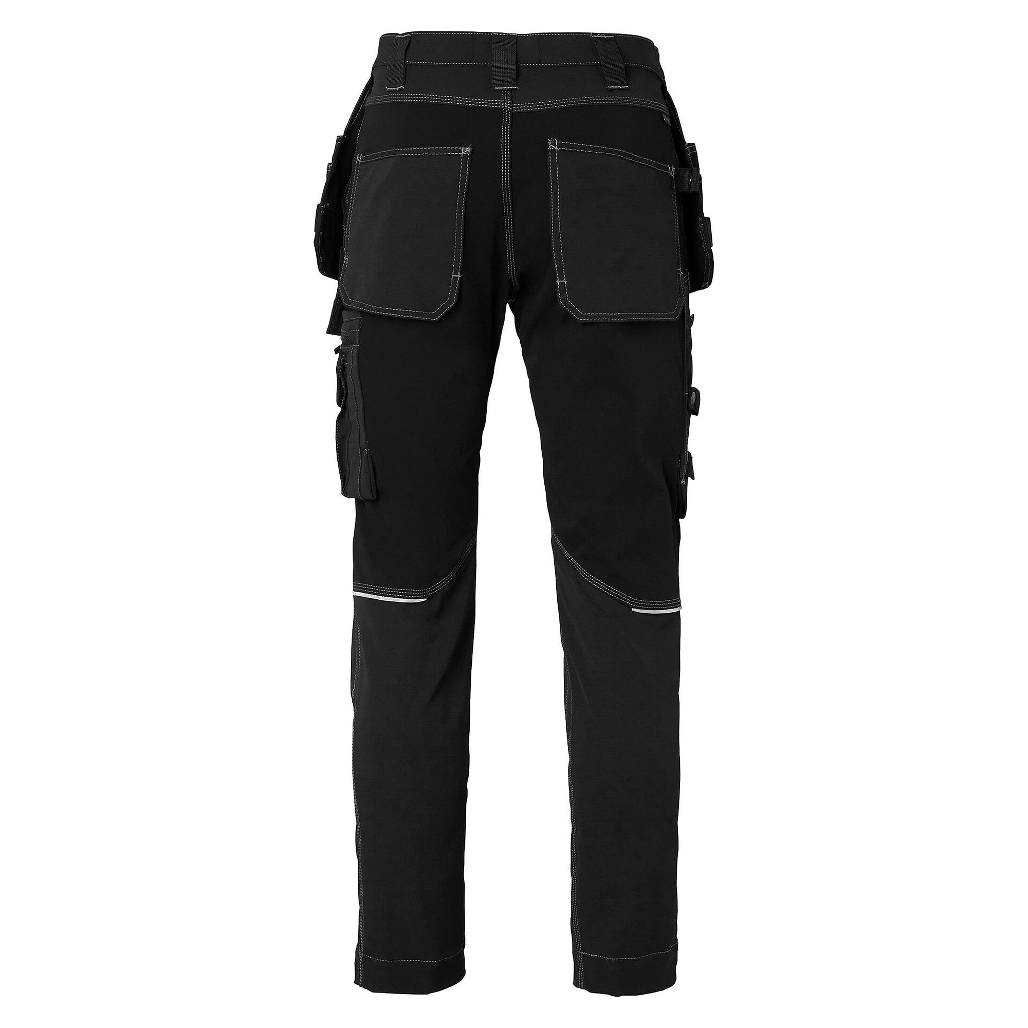 306 men's craftsman trousers in four-way stretch with CORDURA knee pockets, black, size 52 - Top Swede 1000878001052