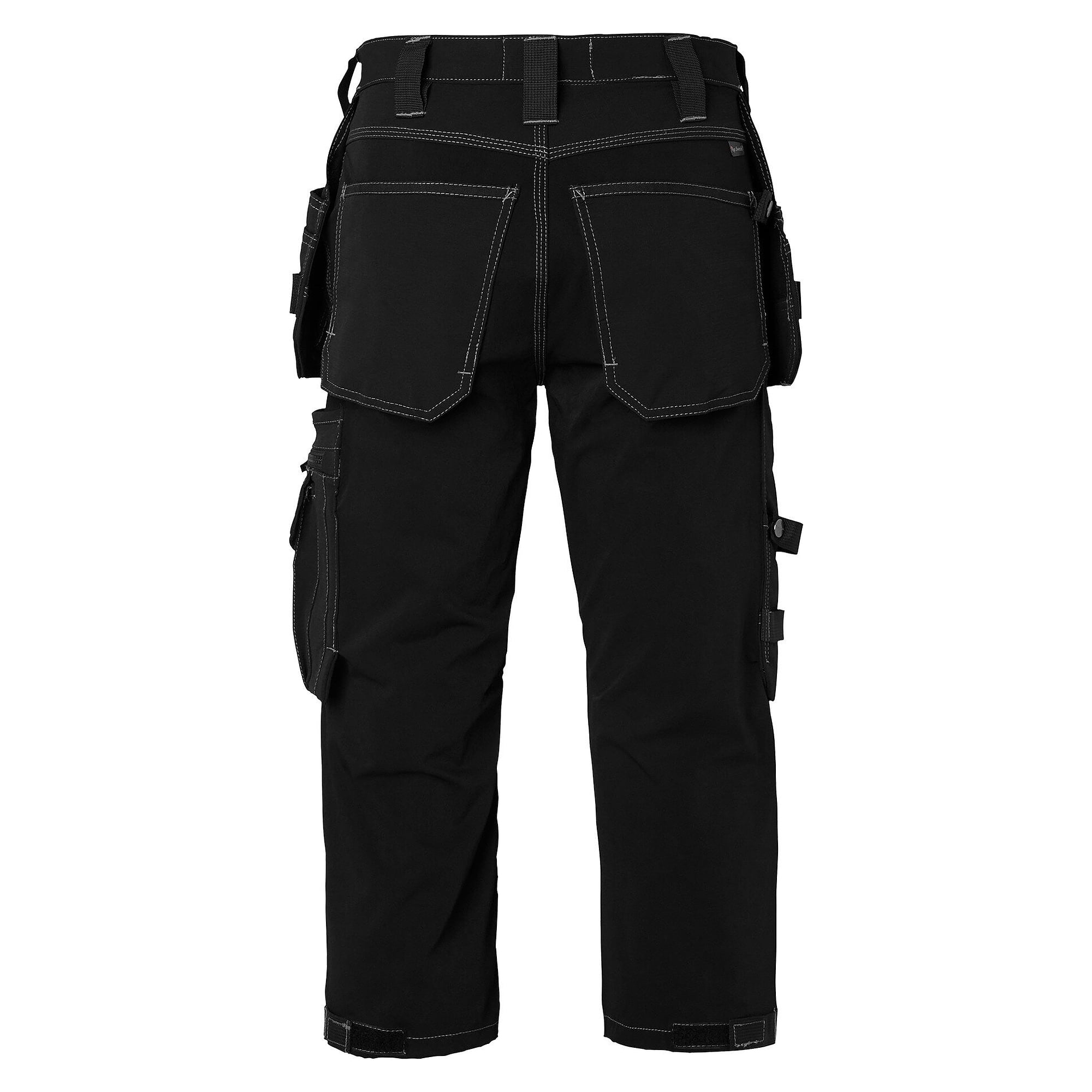 3/4-Handwerkerhose 309 aus Stretch mit Knie- und Nageltaschen, unisex, schwarz, Größe 56 - Top Swede 1000880001056