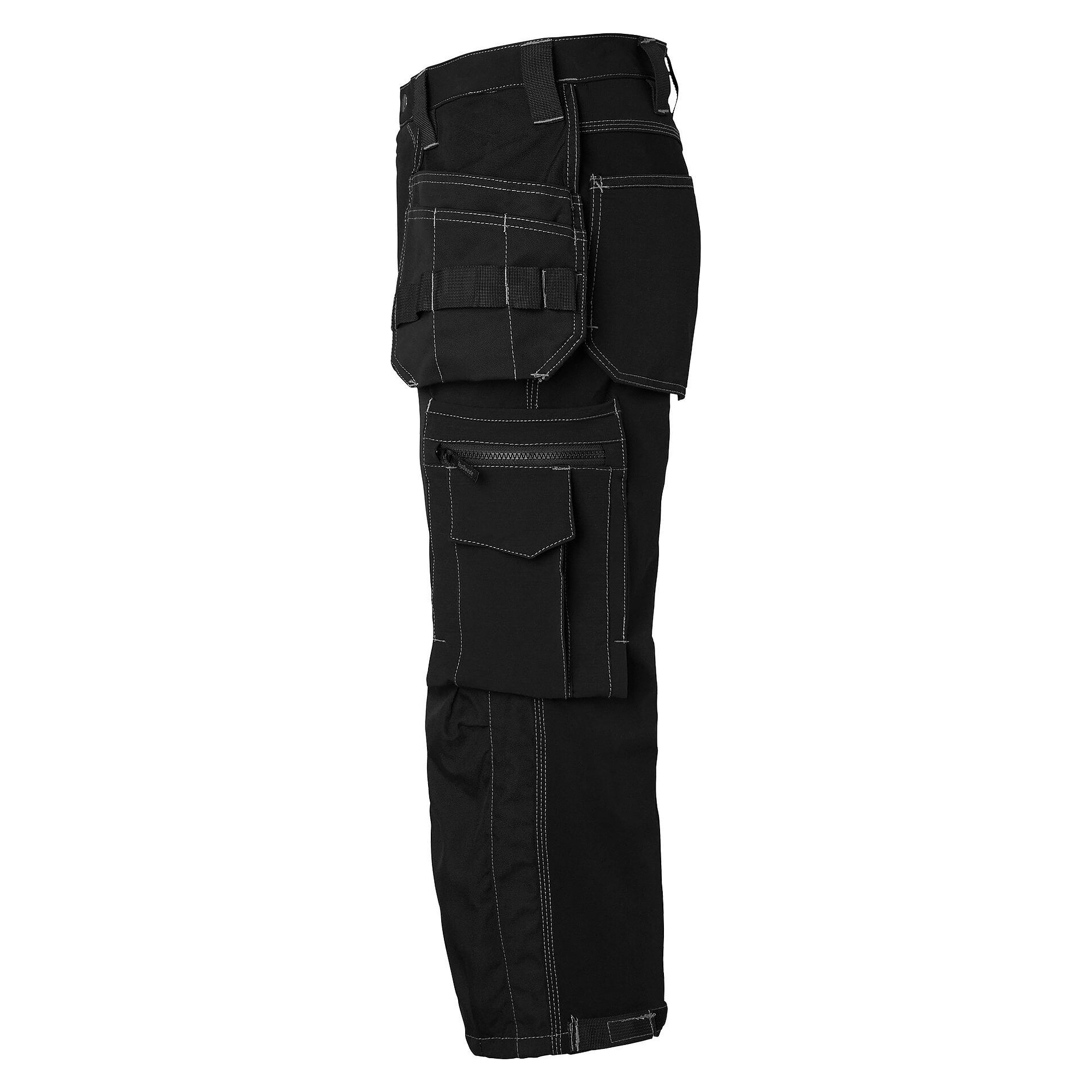 Pantacourt artisan stretch 309 avec poches genouillères et à clous, unisexe, noir, taille 60 - Top Swede 1000880001060