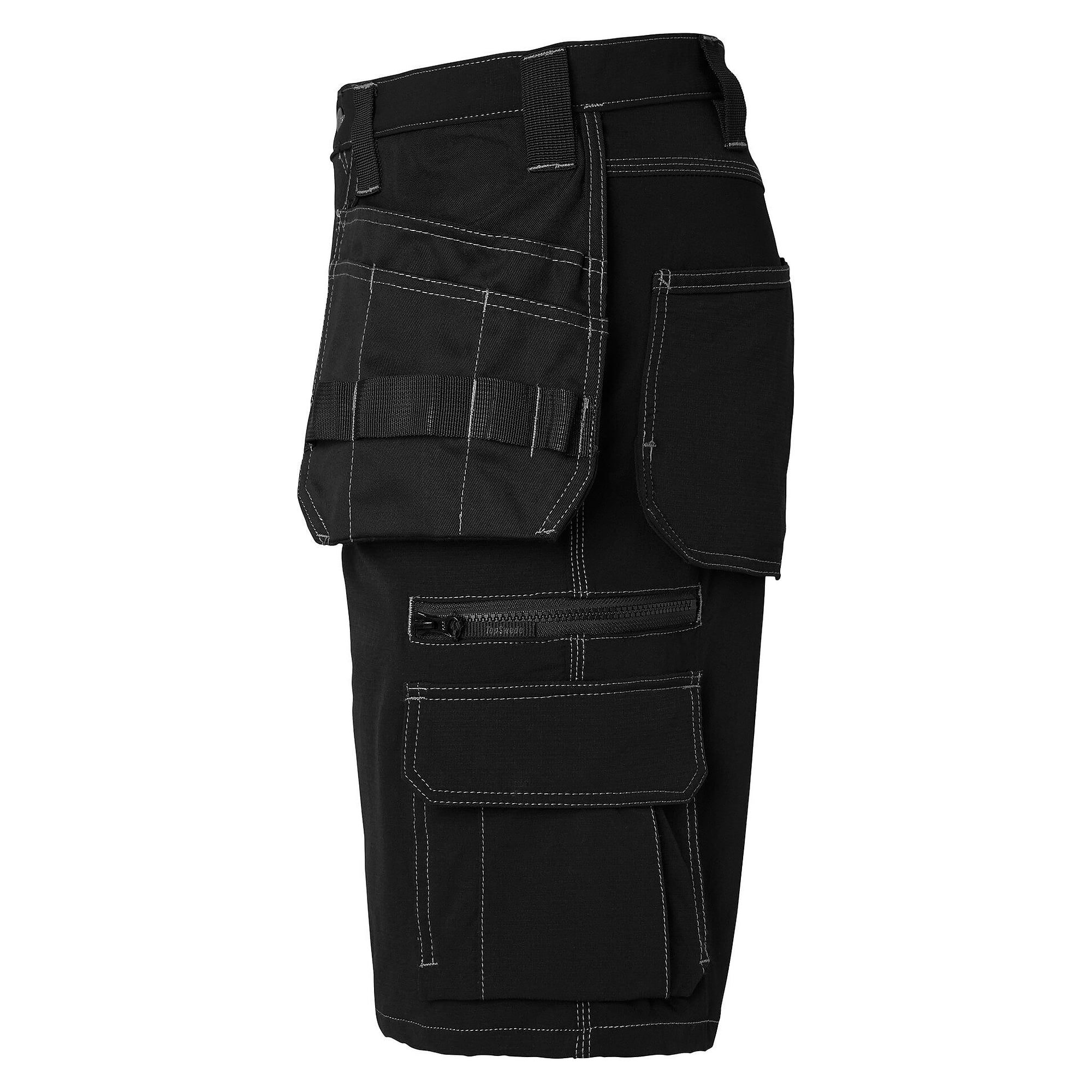Craftsman shorts 310 in stretch fabric with nail pockets, unisex, black, size 50 - Top Swede 1000881001050