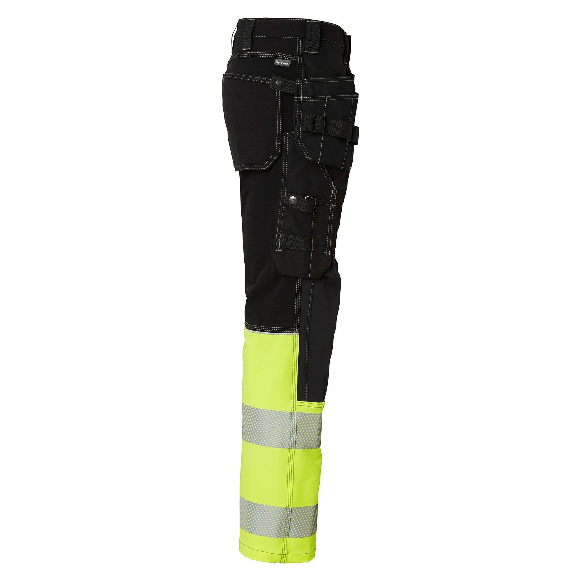 Warnschutz-Handwerkerhose 312 mit Stretch, EN ISO 20471 Kl. 1, schwarz/gelb, Größe 54 - Top Swede 1000882914054