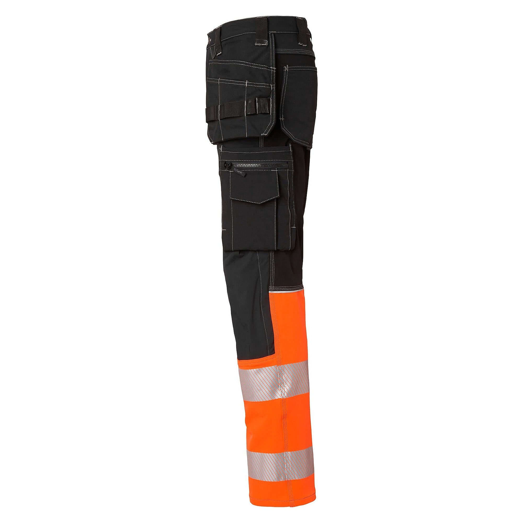 312 hi-vis craftsman trousers, stretch, EN ISO 20471 class 1, black/orange, size 48 - Top Swede 1000882918048