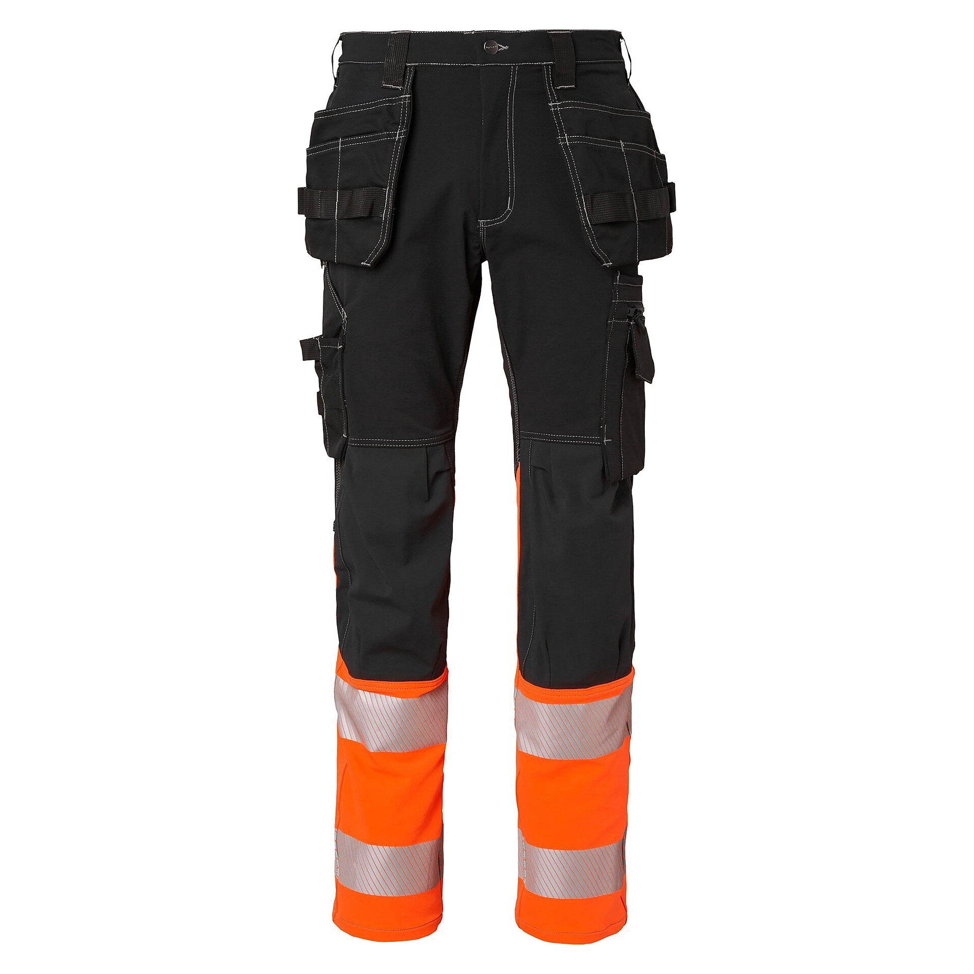 Pantalon artisan haute visibilité 312, EN ISO 20471 cl. 1, noir/orange fluo, taille 26 courte - Top Swede 1000882918104