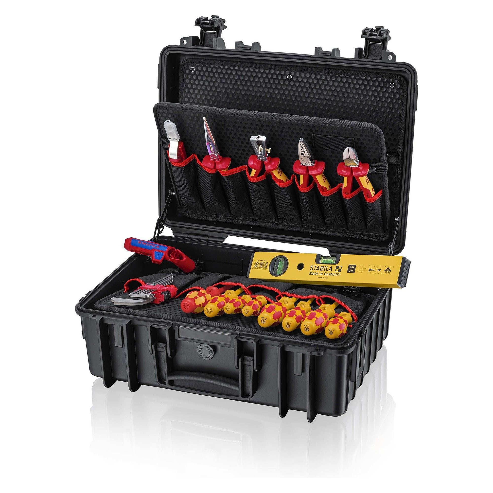 Tool case Robust23 Start Electric, 24 pieces, dust and waterproof, airline-compatible - Knipex 00 21 34 HL S2