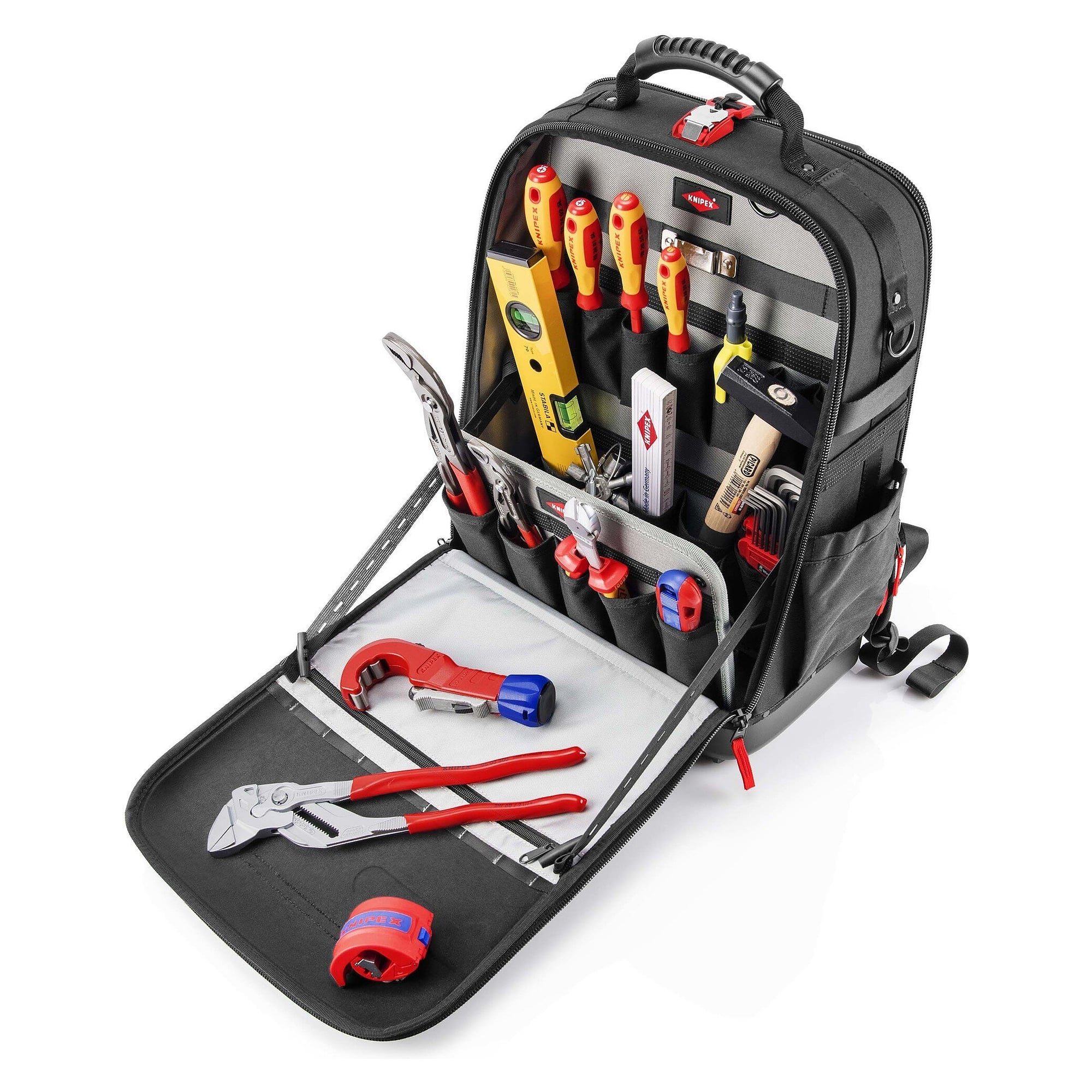 Tool backpack Modular X18 Plumbing with Cobra pliers and pipe cutter, 18 l - Knipex 00 21 50 S