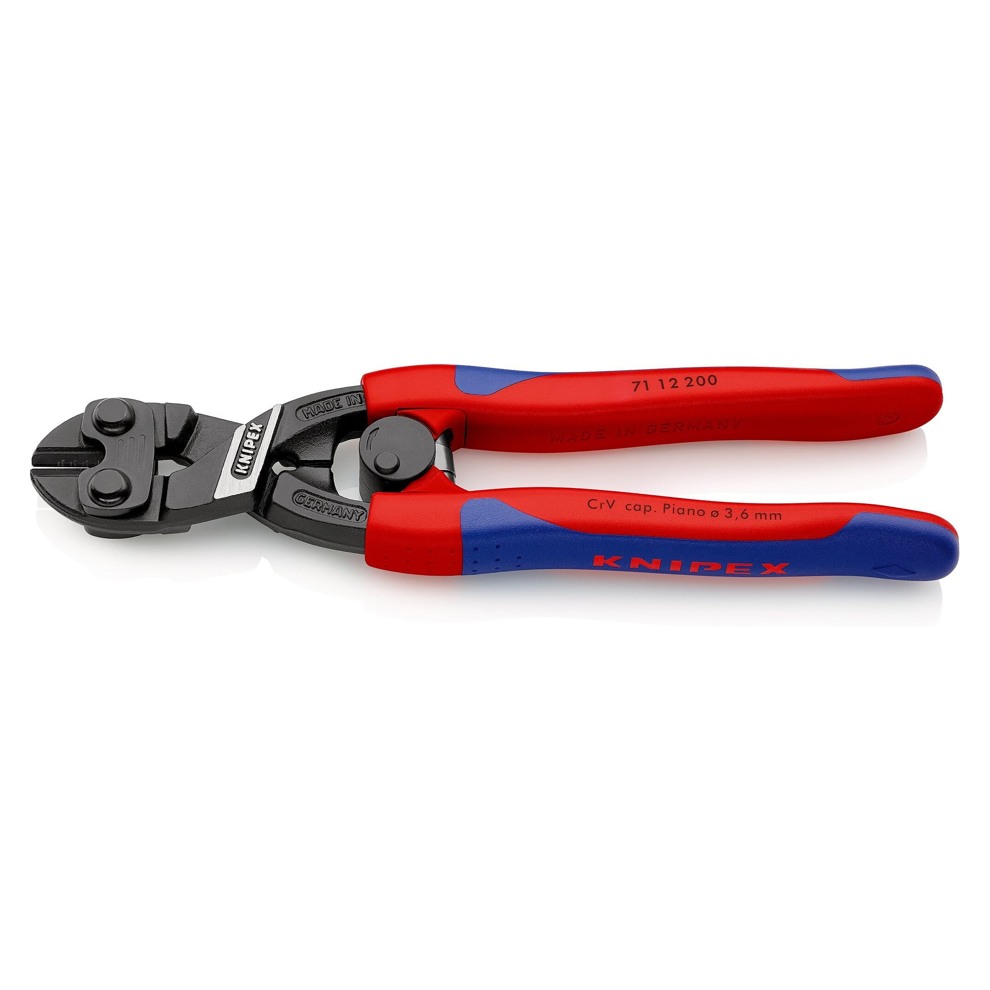 CoBolt compact bolt cutter with opening spring, bolts up to Ø 5.2 mm, 200 mm - Knipex 71 12 200 SB