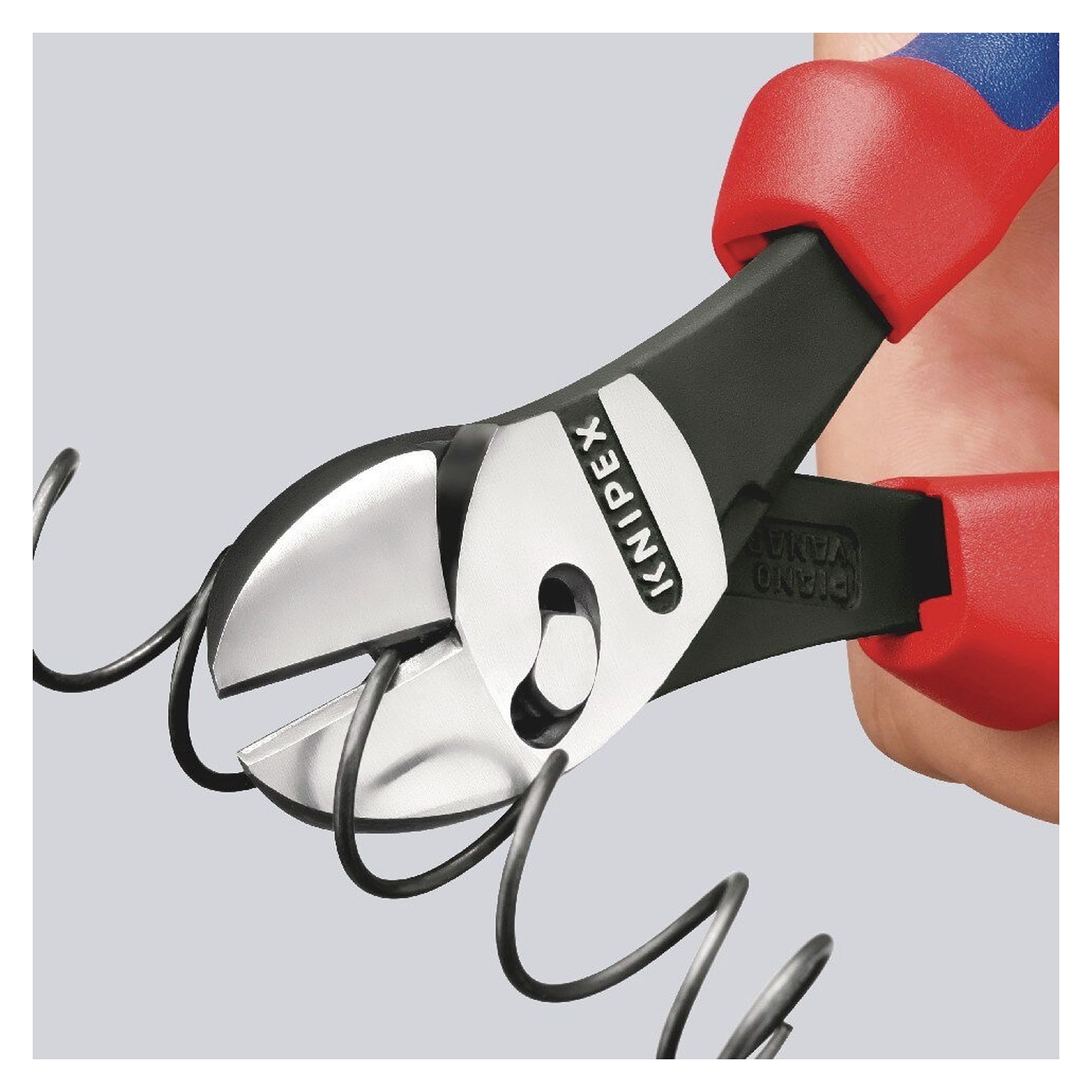 TwinForce high-performance diagonal cutter with double joint, 62 HRC edges, 180 mm - Knipex 73 72 180 BK